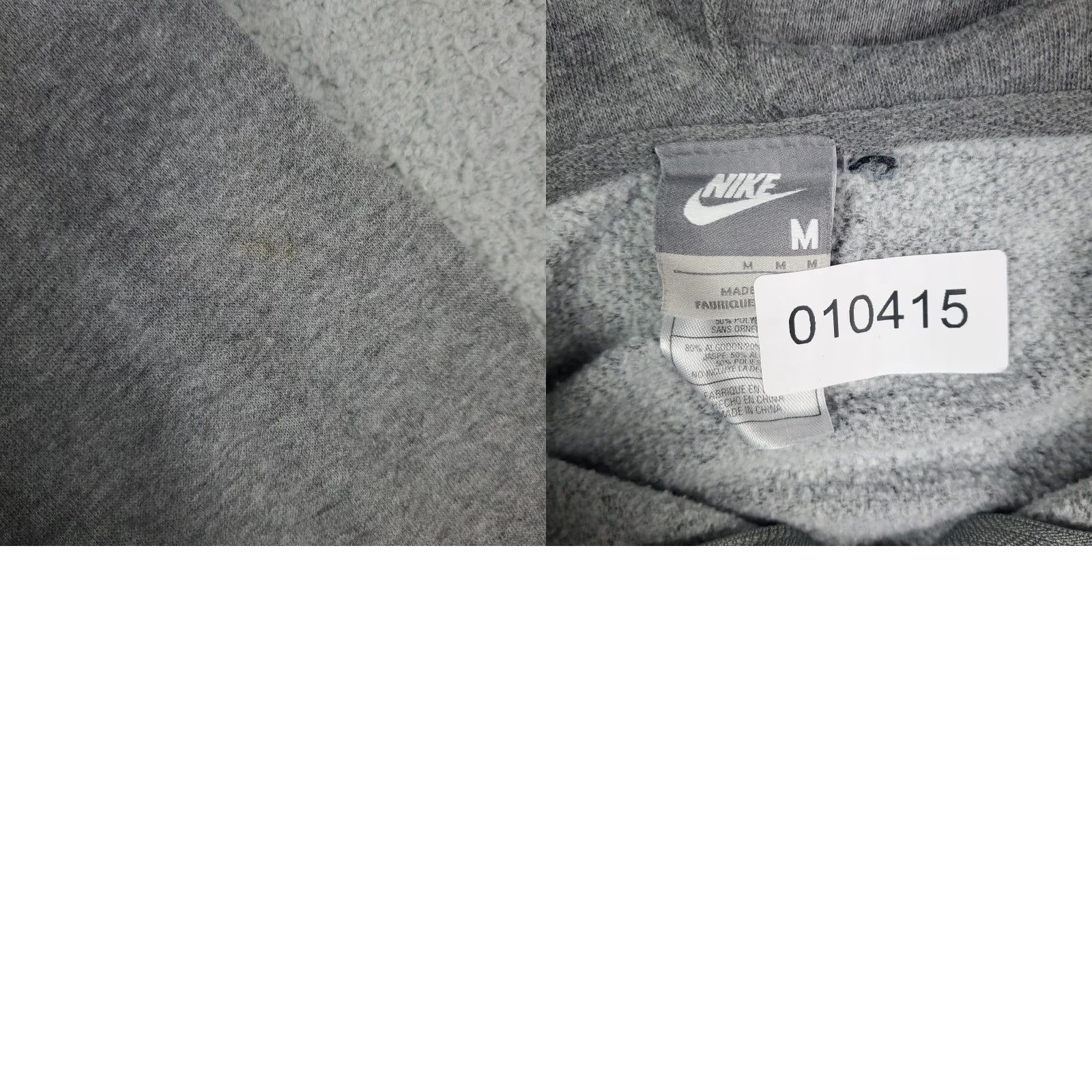 Nike Nike Air Gray Full Zip Hoodie Sweatshirt Mens Size M - Stained, Adjustable, Pockets Size US M / EU 48-50 / 2 - 8 Thumbnail