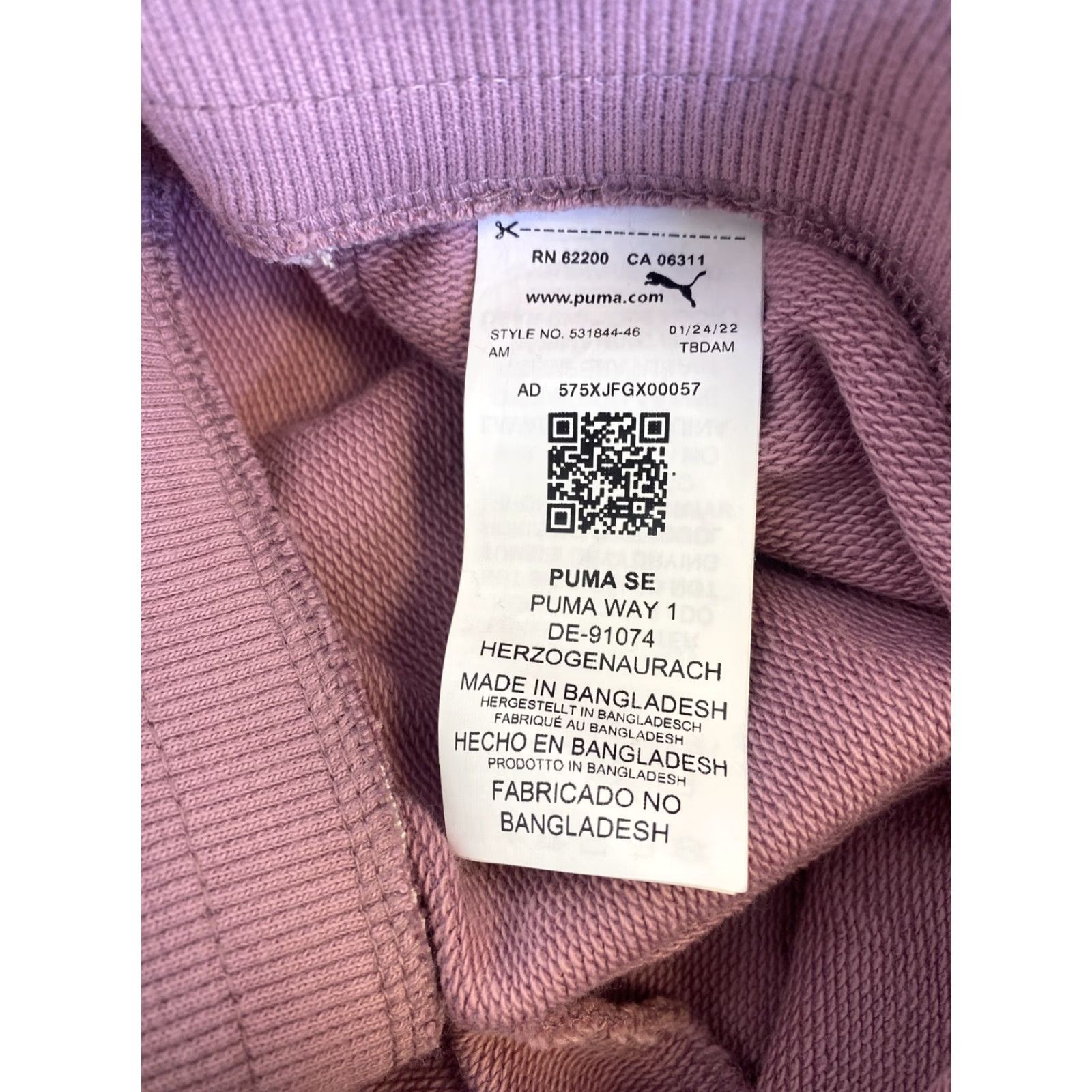 Puma PUMA Sweatpants Two Tone Lavender Cotton Athletic Mens Size M/51-46 Pants Size US 31 - 8 Thumbnail