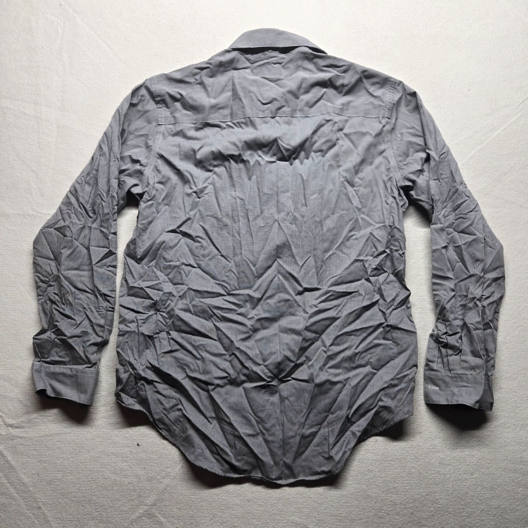 Kenneth Cole VINTAGE Kenneth Cole Reaction Men's Button Front Shirt Long Sleeve Check Gray 80s Casual Business Large Size US L / EU 52-54 / 3 - 7 Thumbnail