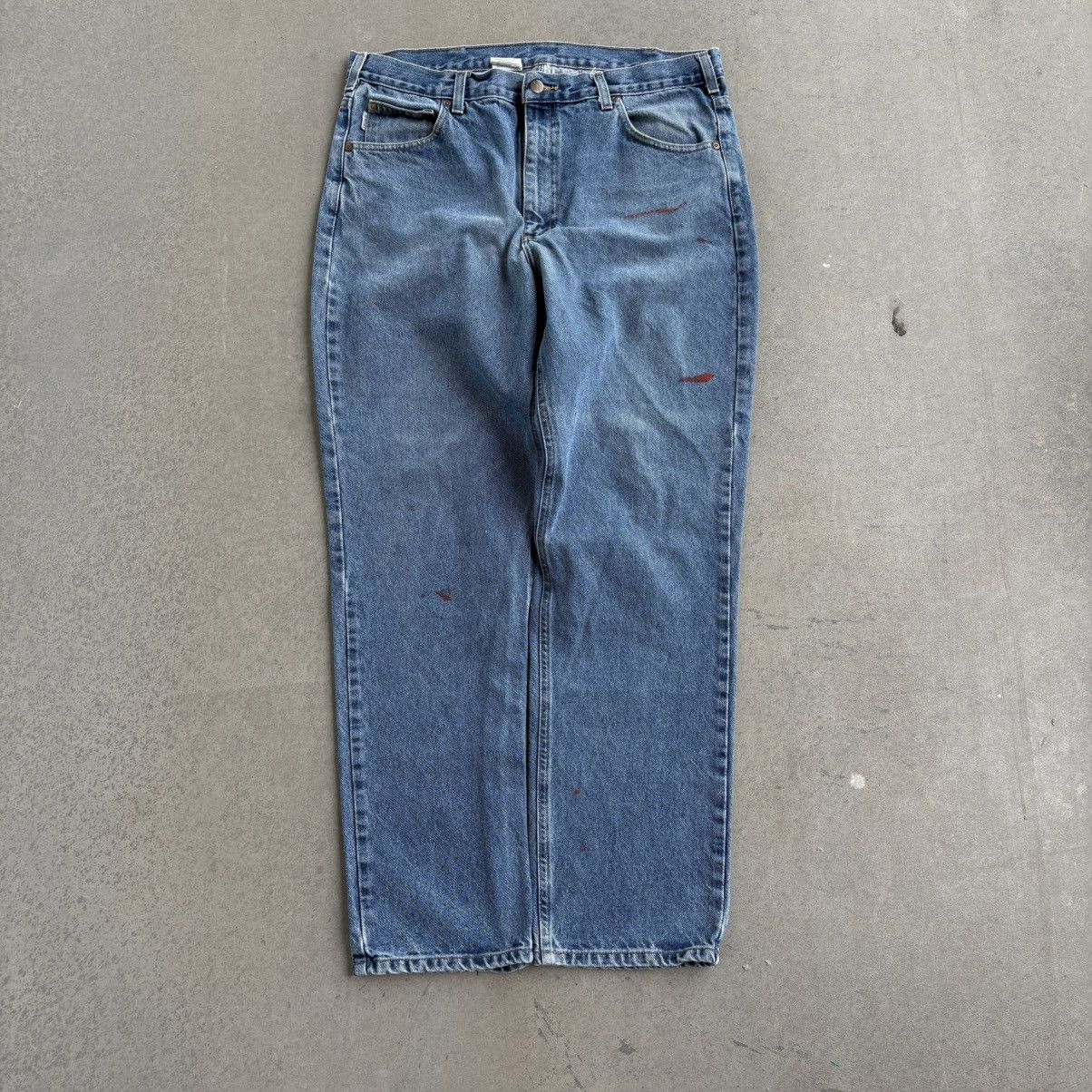 Carhartt Vintage CRAZY Carhartt Baggy Workwear Denim Jeans 38x32 Blue Size US 38 / EU 54 - 5 Thumbnail