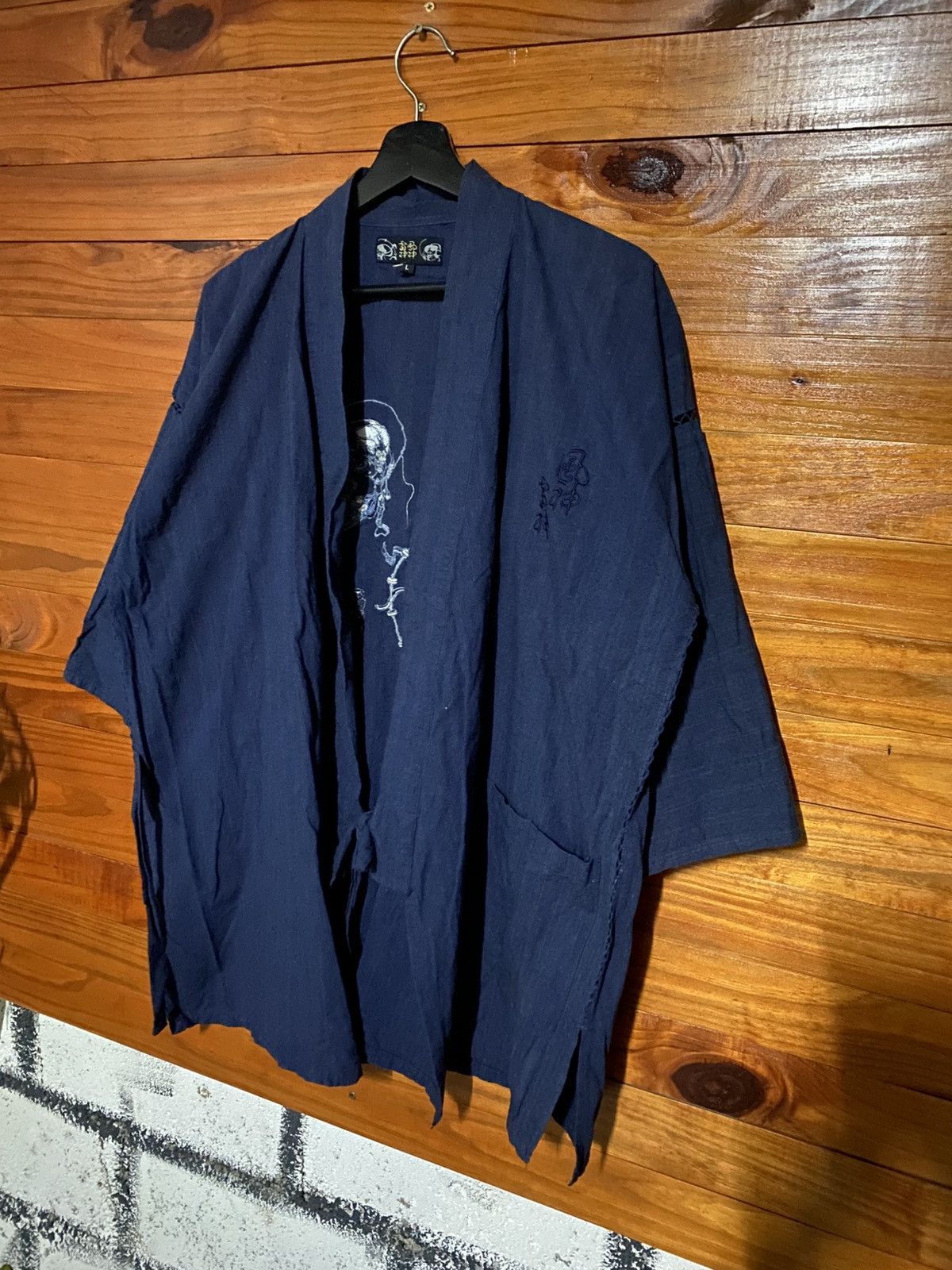 Japanese Brand Vintage Japanese Fujin Raijin Kimono Haori Style Robe Size US L / EU 52-54 / 3 - 4 Thumbnail