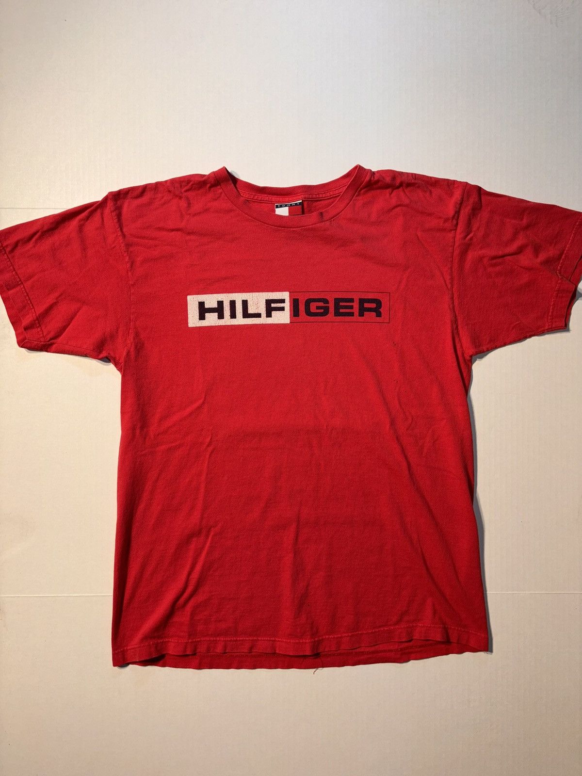 Tommy Hilfiger Vtg Tommy Hilfiger Box Logo Spellout 90’s Graphic T-shirt Size US M / EU 48-50 / 2 - 1 Thumbnail