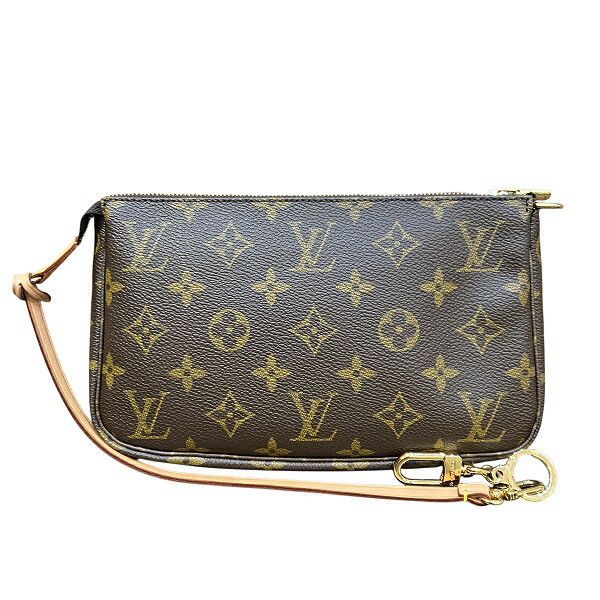 Louis Vuitton Louis Vuitton Pochette Accessoires Monogram Handbag Textile Handbag M51980 Duty Free For Usa in Brown, Women's
