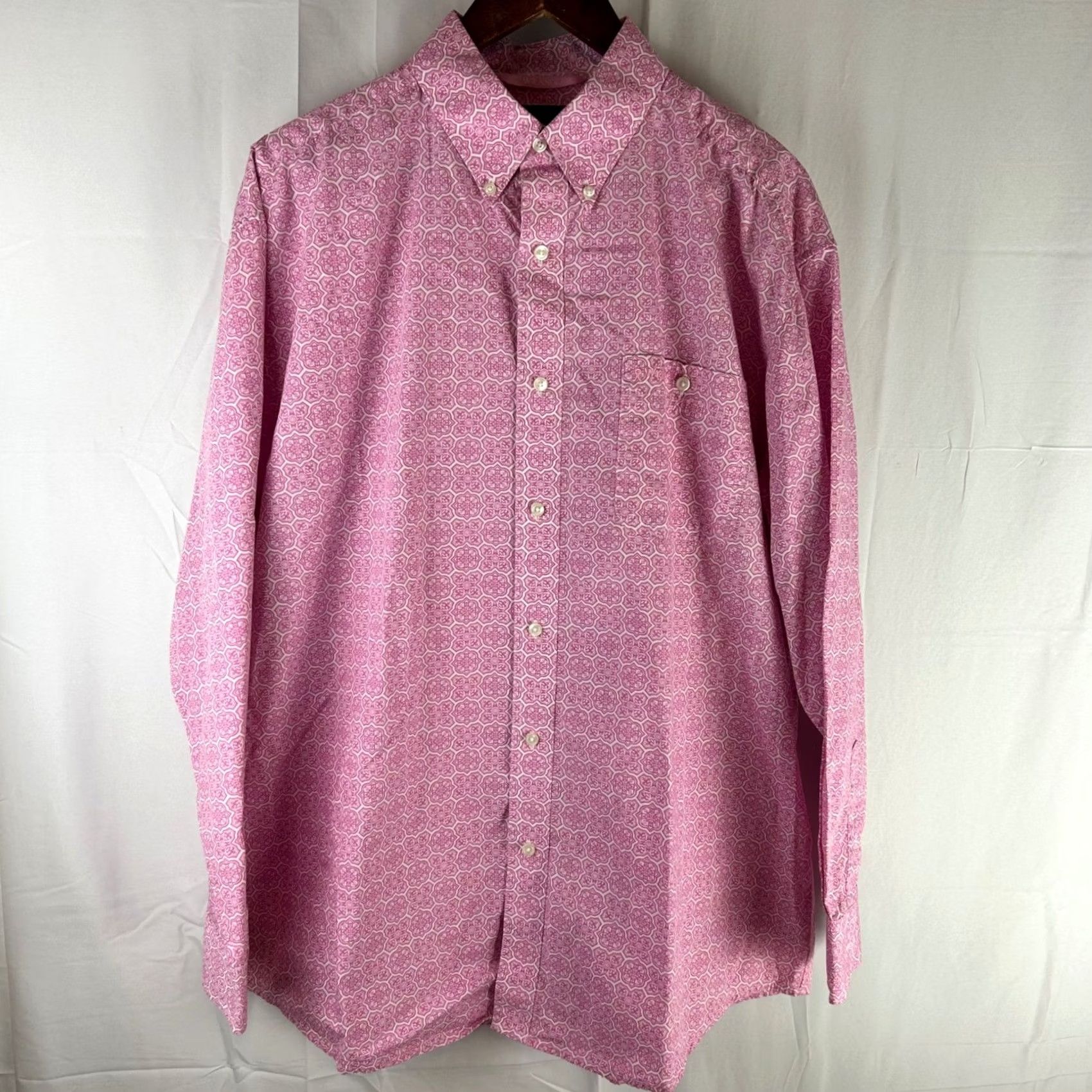 Wrangler VINTAGE Wrangler Geometric Pink Button-Down Shirt XL Mens Breast Cancer Awareness Size US XL / EU 56 / 4 - 2 Thumbnail