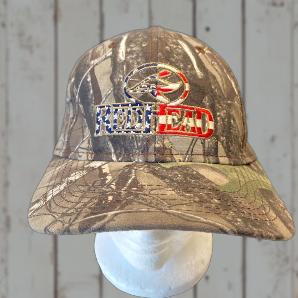 Vintage Red Head True Timber Camo Snapback Hat American Flag Embroidered Logo NEW Unisex Adults One Size Size ONE SIZE - 1 Thumbnail