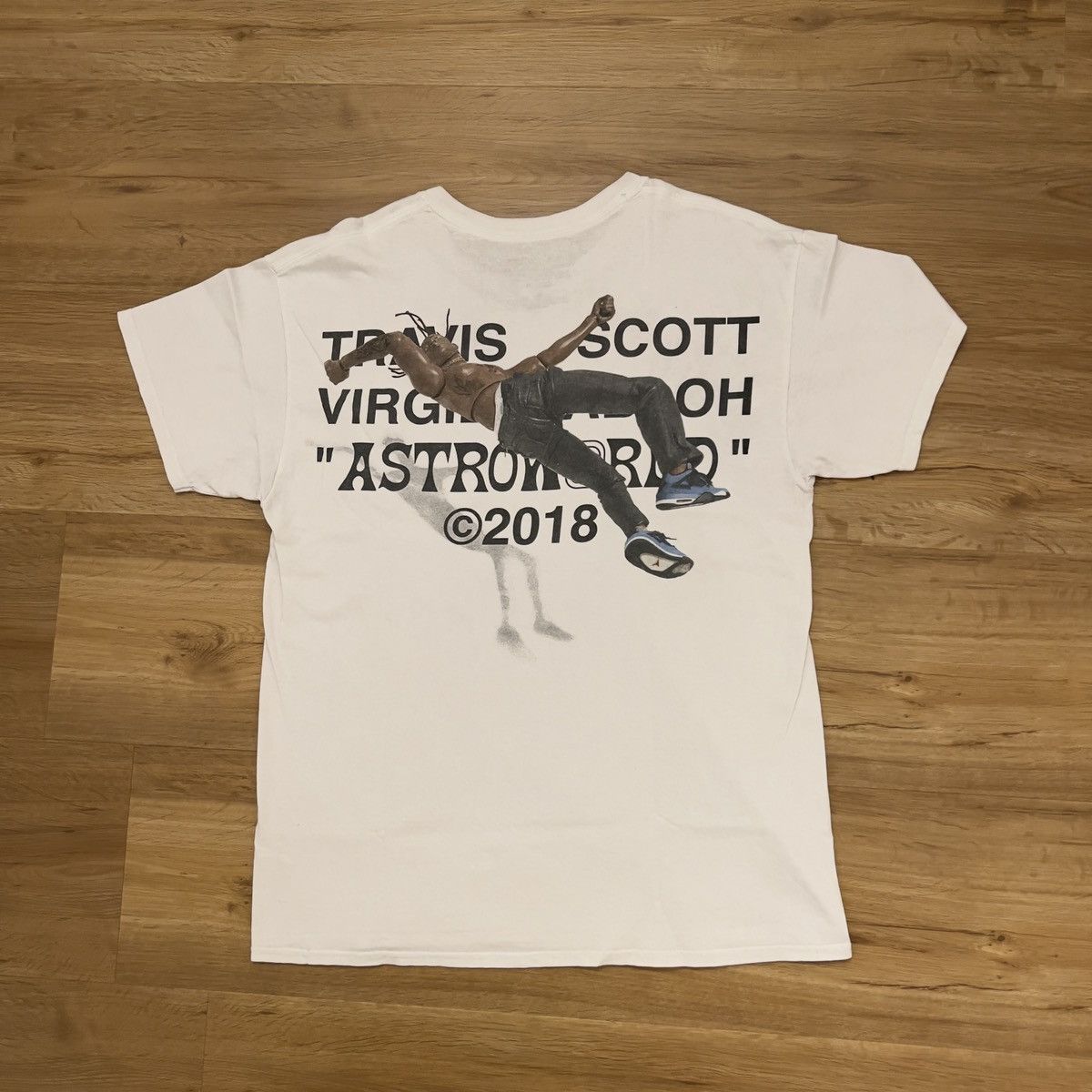 image of Travis Scott Astroworld C/o Virgil Abloh "by A Thread" Tee in White, Men's (Size Large)