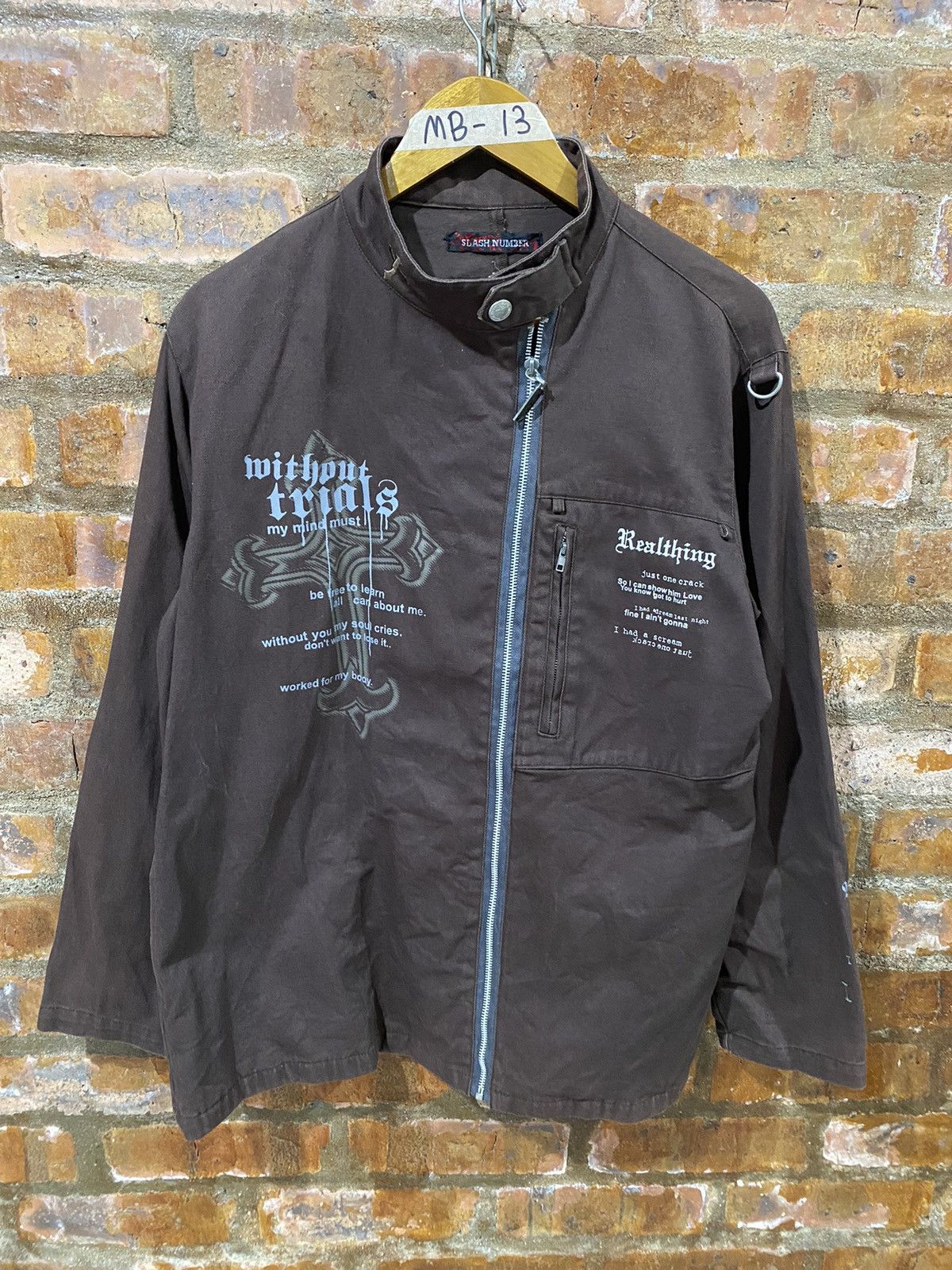 PPFM 🔥2000s Slash Number Japan Poem cross punk Jacket Size US M / EU 48-50 / 2 - 2 Thumbnail