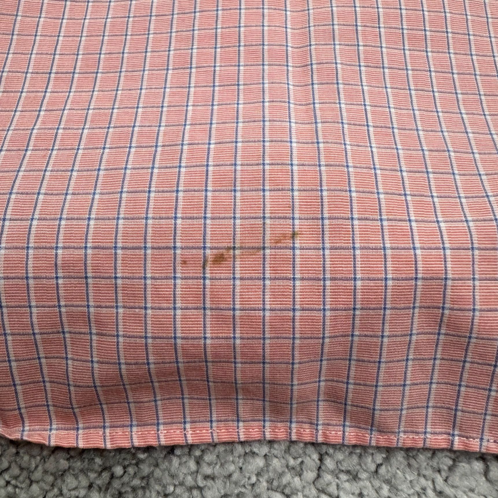 Brooks Brothers Brooks Brothers Dress Shirt Mens 17-34 Orange Plaid Non Iron Slim Fit Shirt Size 46R - 6 Thumbnail
