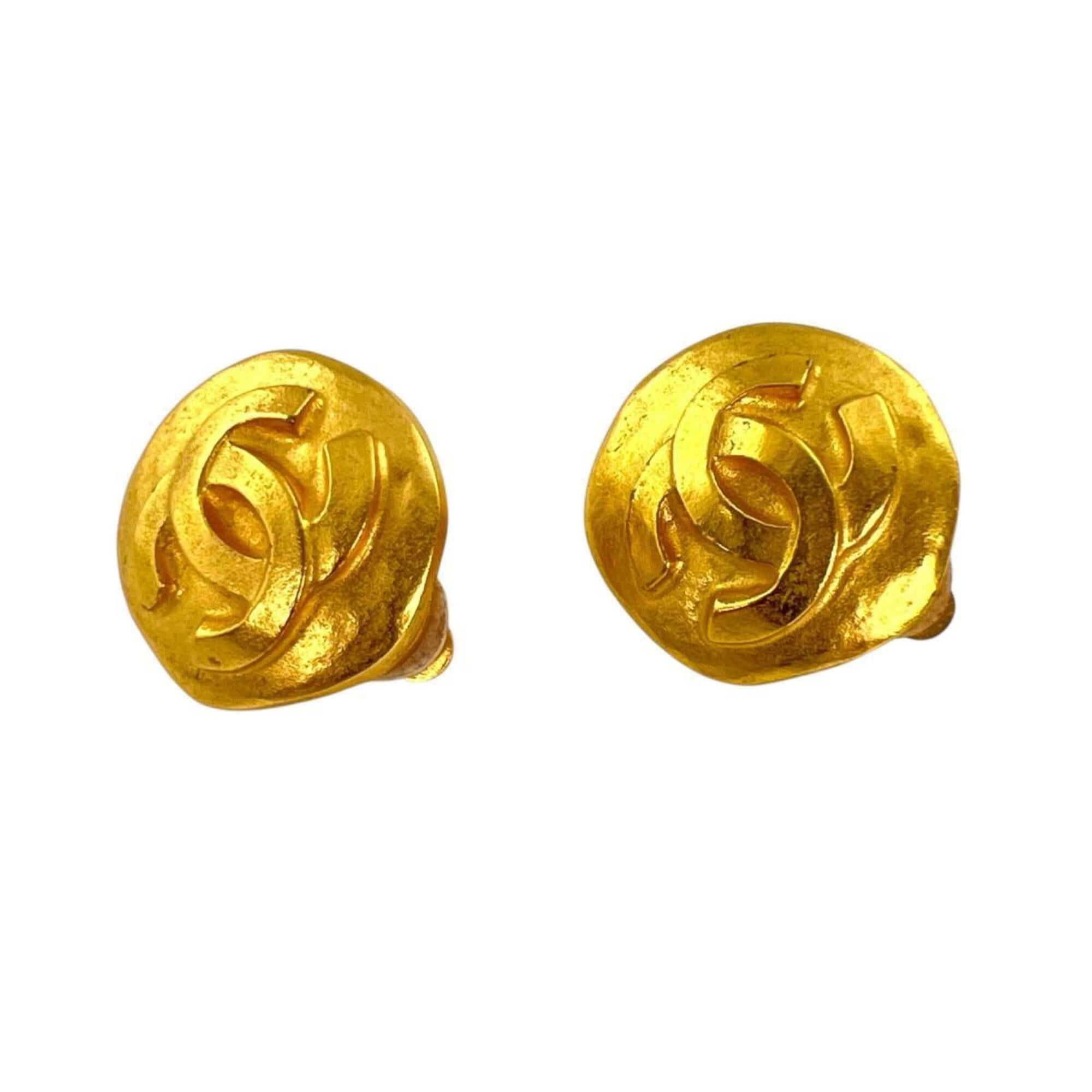 Chanel Chanel earrings, round turnlock style, Coco Mark, GP gold. Size ONE SIZE - 1 Thumbnail
