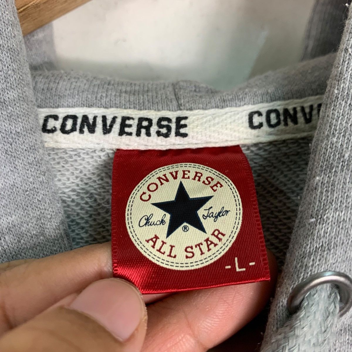 Converse CONVERSE Shoes Big Logo Pullover Hoodies #0821-C37 Size US L / EU 52-54 / 3 - 13 Thumbnail