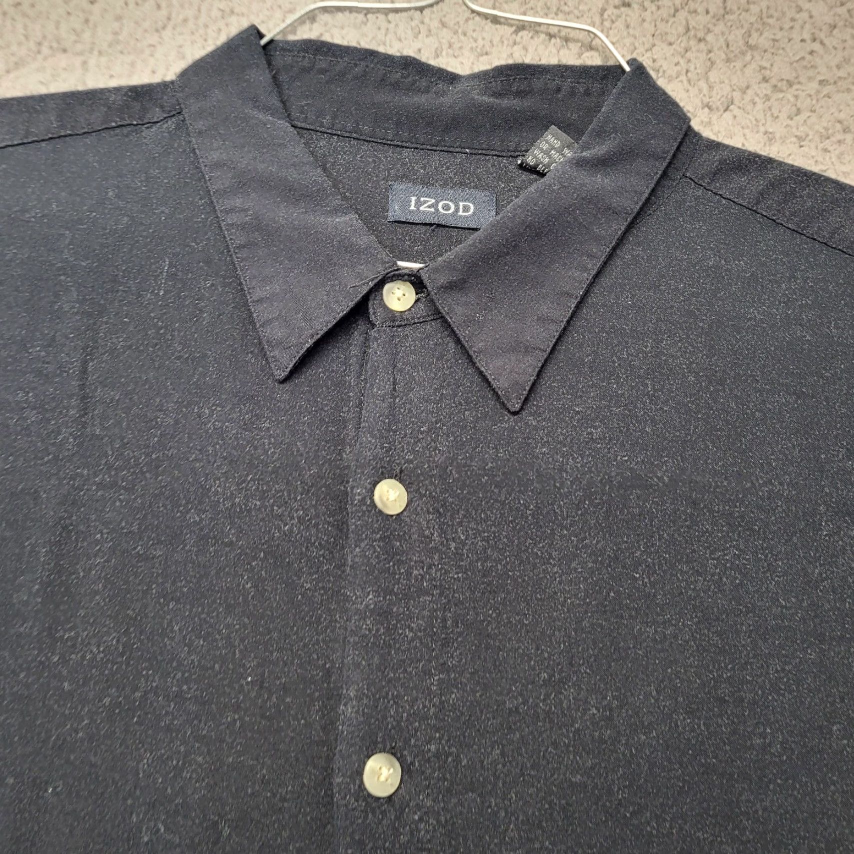 Izod IZOD Golf Shirt Mens XXL Black Floral Short Sleeve Hawaiian Button Up Shirt Size US XL / EU 56 / 4 - 6 Thumbnail