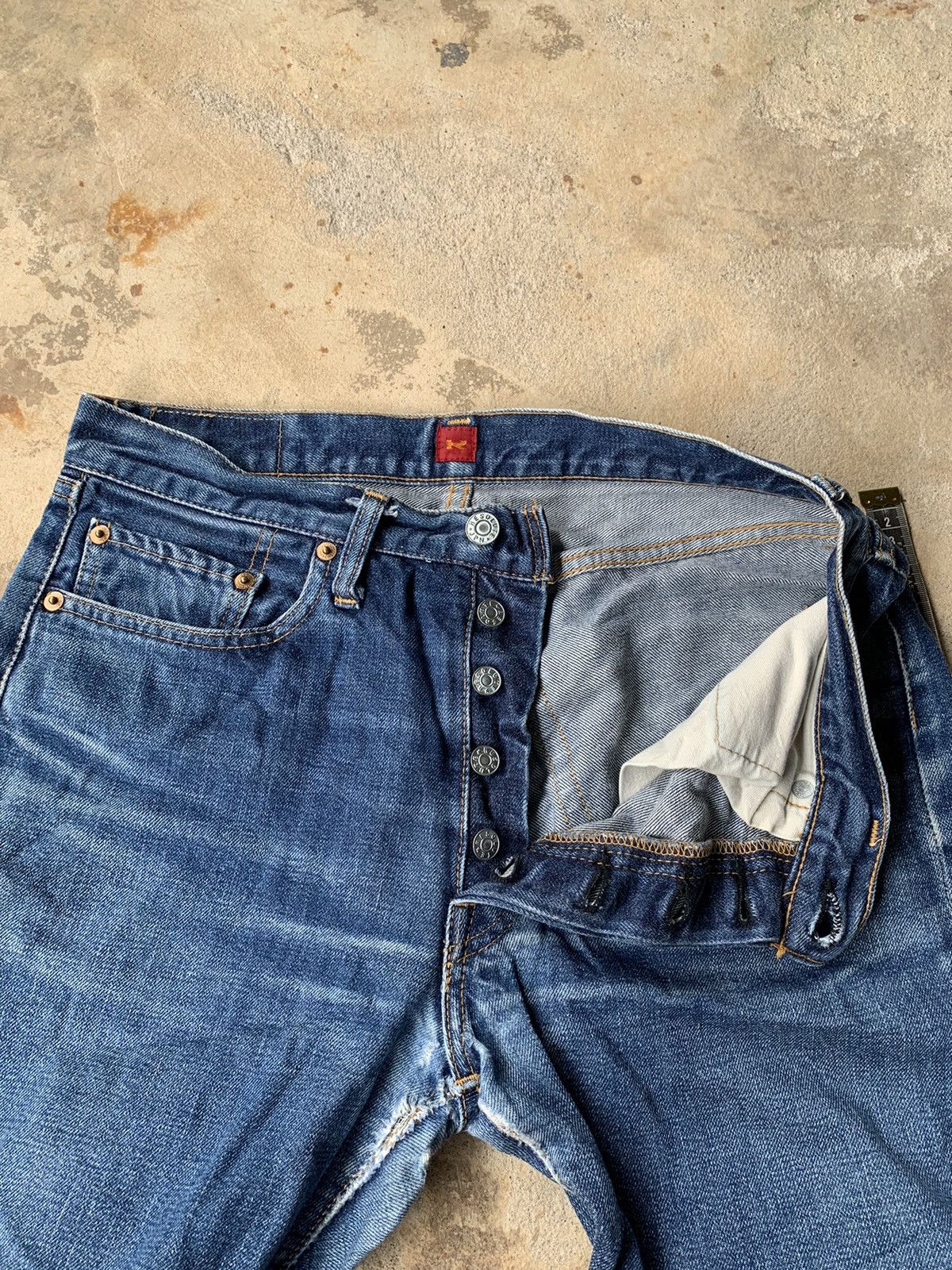 Japanese Brand × RESOLUTE Resolute lot 710 Selvedge Distressed Denim Size US 33 - 13 Thumbnail
