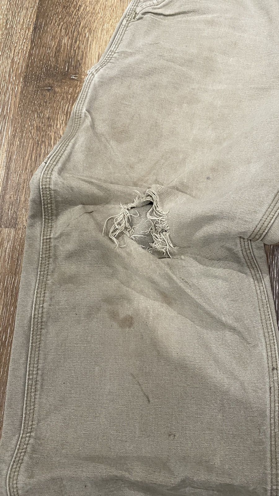 Carhartt × Vintage Cream Carhartt Vintage Carpenter Pants Size US 32 / EU 48 - 5 Thumbnail