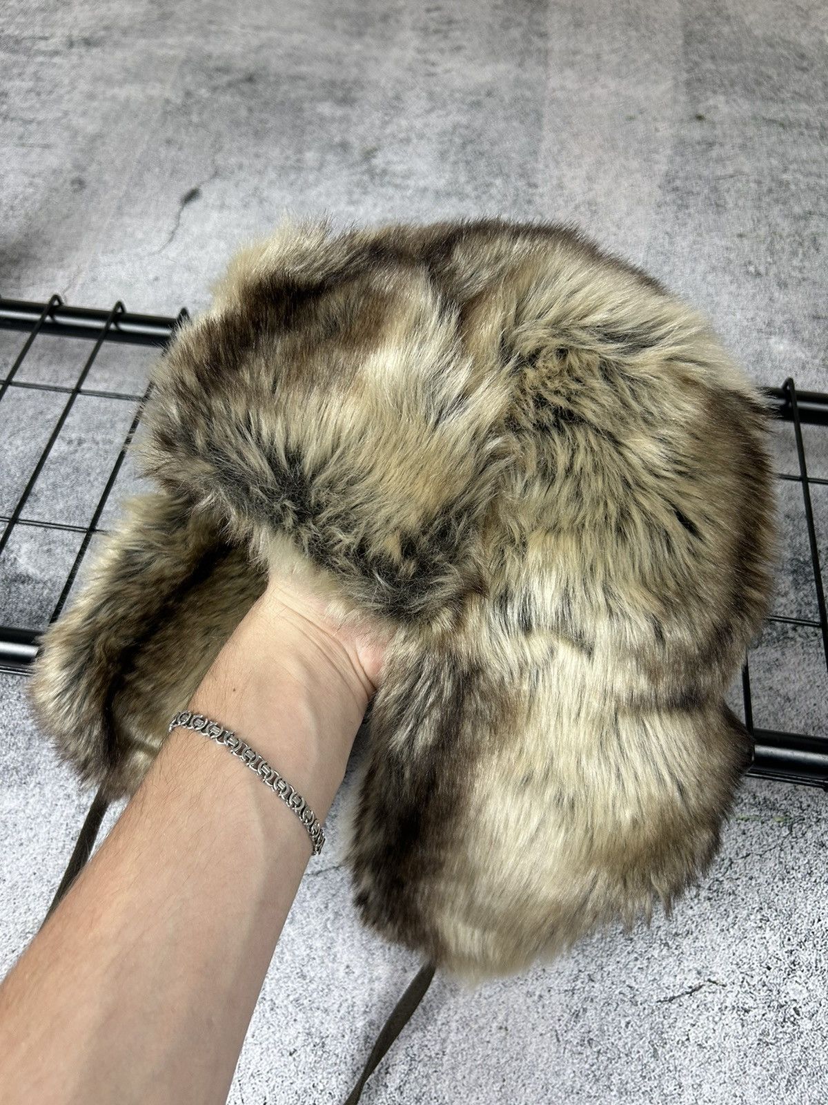 Vintage Ushanka Trapper Hat Furry Mohair Fuzzy Fur Hat Y2K Size ONE SIZE - 8 Thumbnail