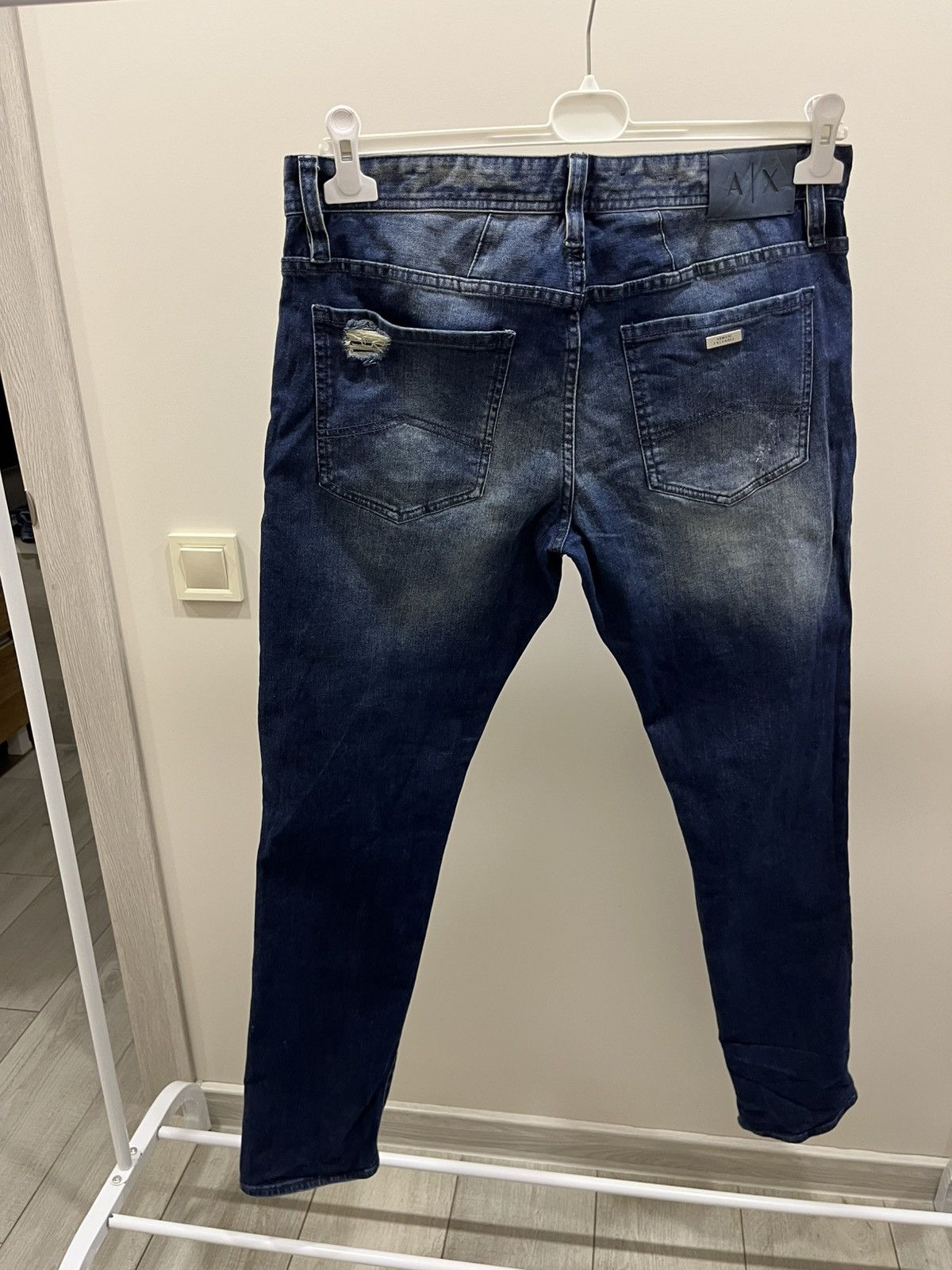 Japanese Brand Vintage Emporio Armani Y2K Denim Straight Jeans Old Money Size US 34 / EU 50 - 5 Thumbnail