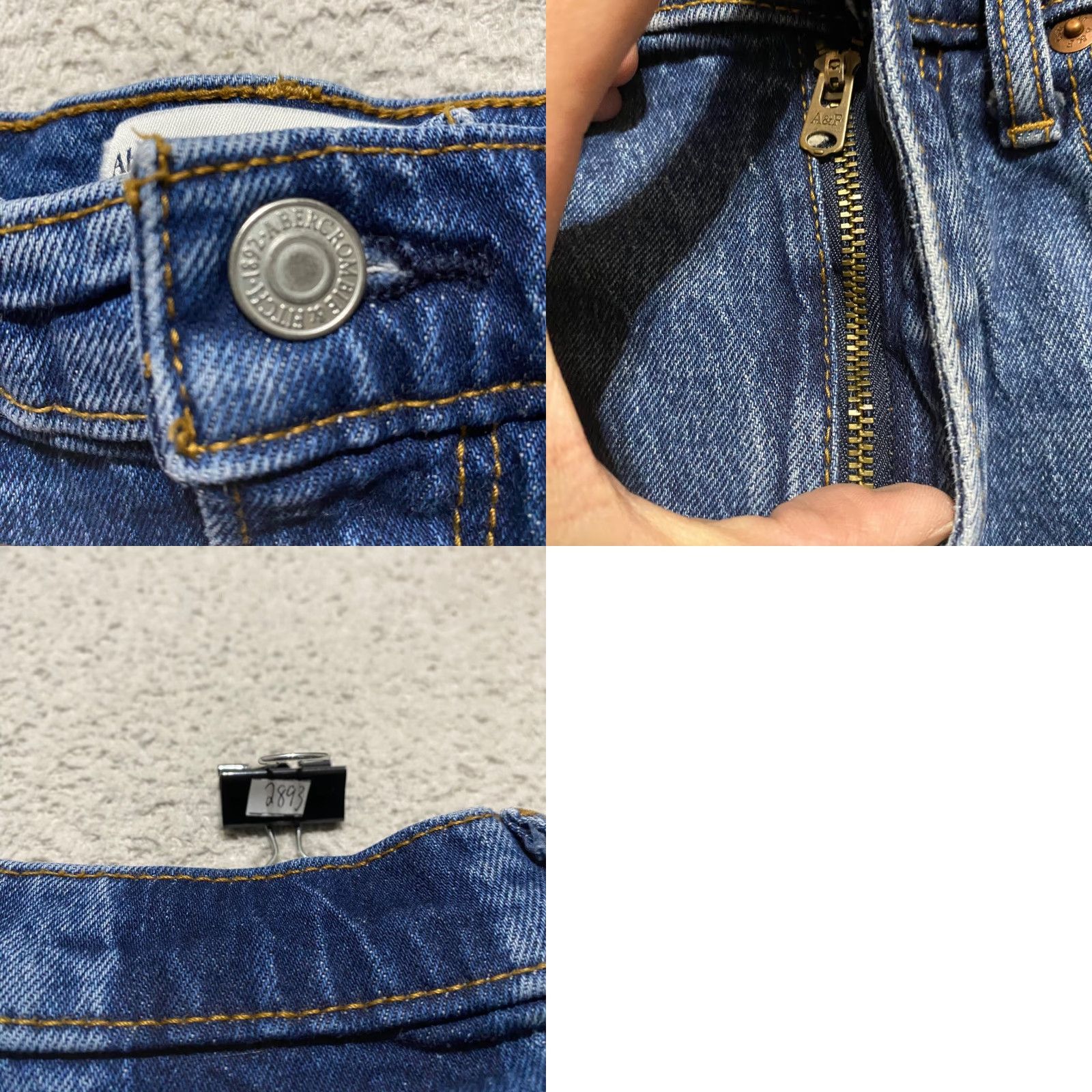 Abercrombie & Fitch Abercrombie & Fitch Womens Shorts Denim High Rise Cut-Off 4 Blue 2 in Inseam Pockets Stretch Regular Womens Size 27" / US 4 / IT 40 - 8 Thumbnail