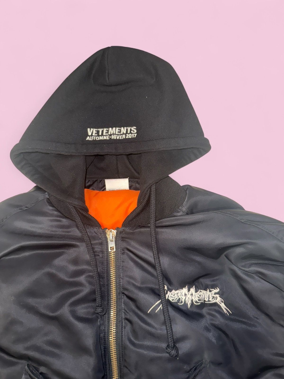 Vetements Vetements AW17 Total Fucking Darkness Bomber Size US S / EU 44-46 / 1 - 4 Thumbnail