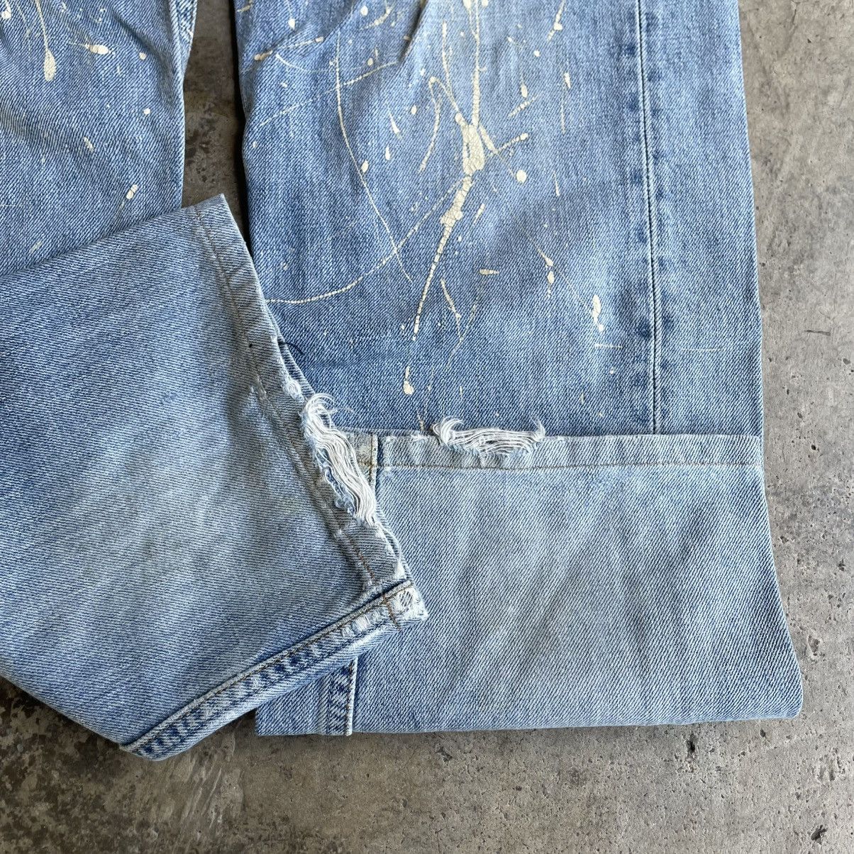Levi's Vintage Clothing 🔥Vintage 1998 Levis 513 Splatter Paint Ripped Distress Jeans Size US 31 - 7 Thumbnail
