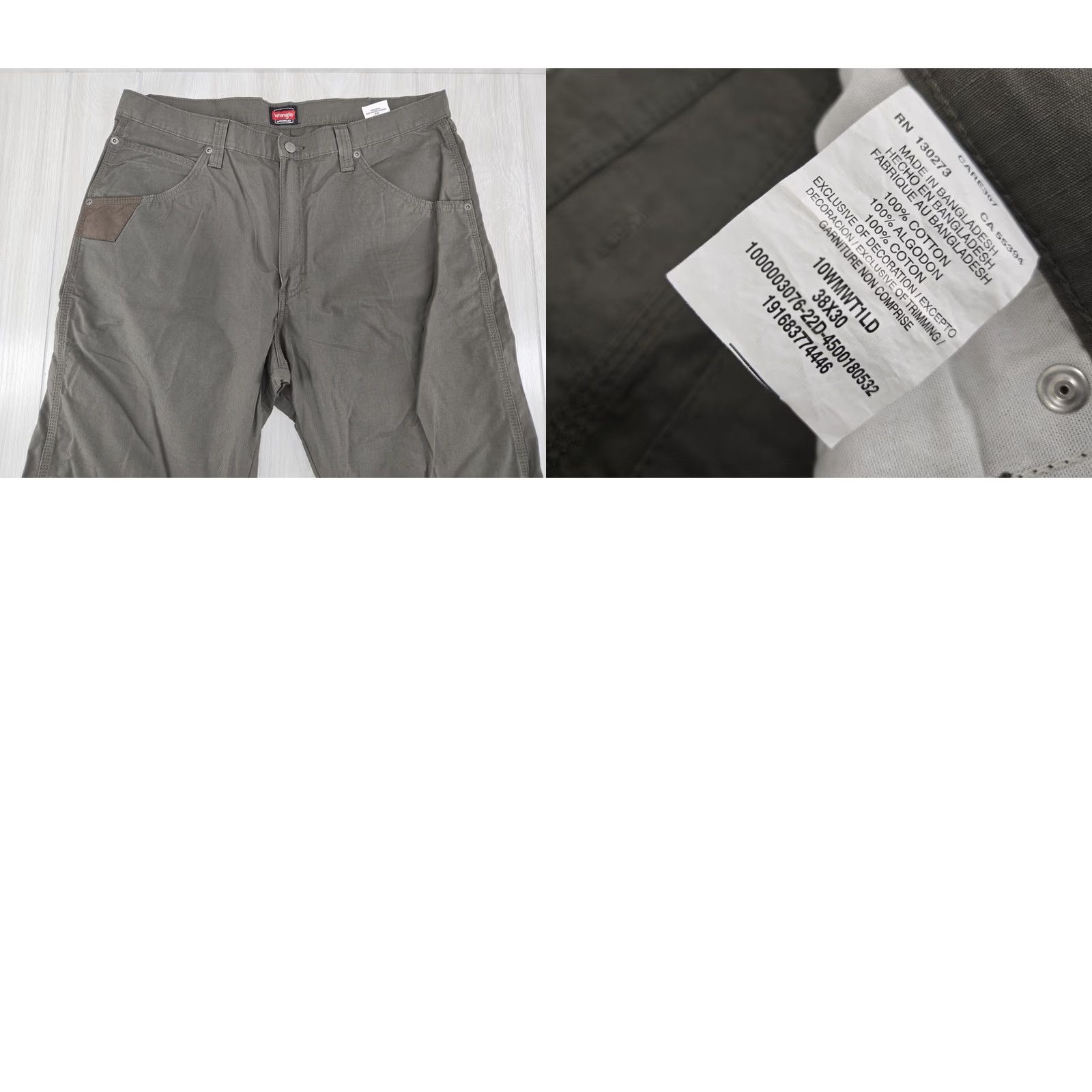 Wrangler Wrangler Workwear Pants 38x30 Green Ripstop Cotton Mens Straight Leg Pants Size US 38 / EU 54 - 8 Thumbnail