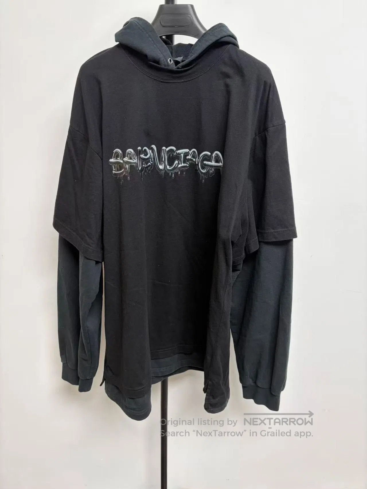 Balenciaga Balenciaga Men's Art Print Oversized Hooded T-Shirt. Size US L / EU 52-54 / 3 - 1 Thumbnail
