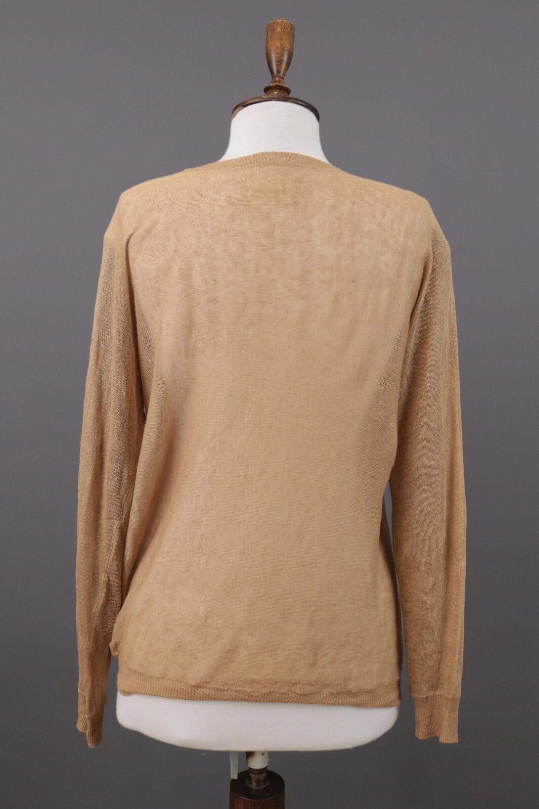 Zadig & Voltaire Zadig & Voltaire Beige Linen Henley Knit Sweater Size L Size L / US 10 / IT 46 - 8 Thumbnail