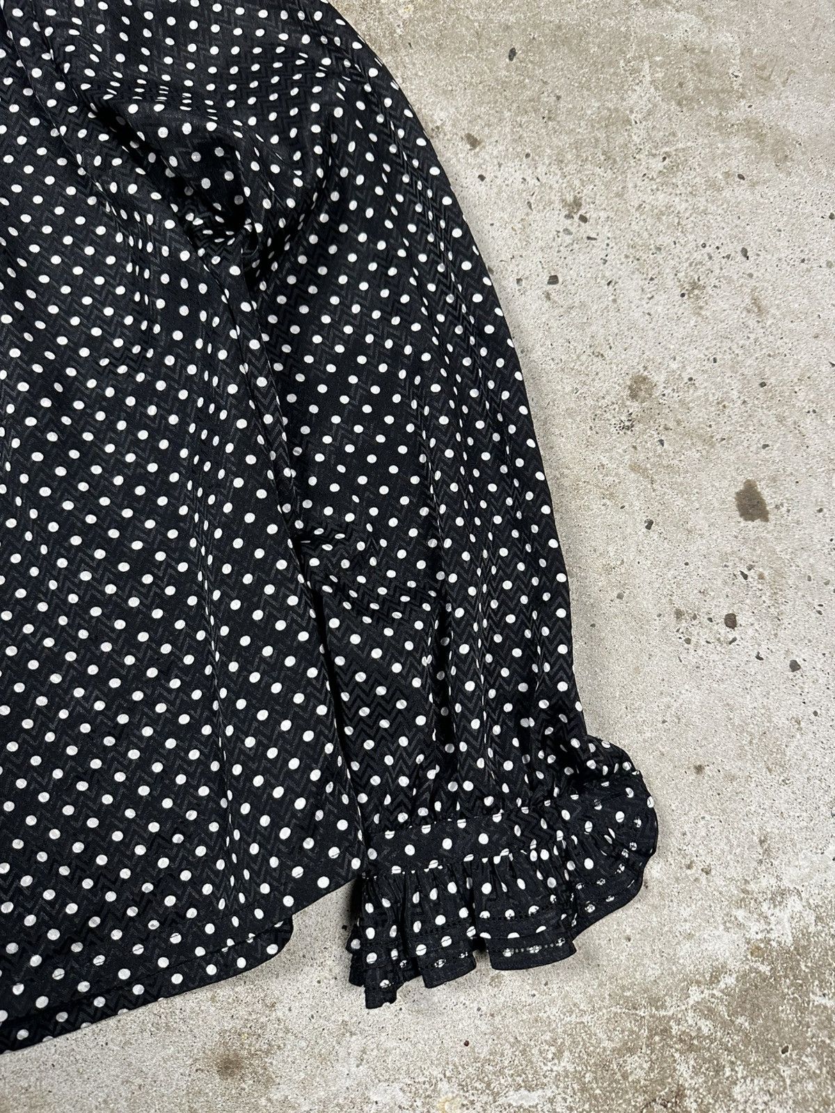 Japanese Brand × Vintage Vintage 90s Evance Tokyo Polka Dot Avant Garde Shirt Size XS / US 0-2 / IT 36-38 - 3 Thumbnail