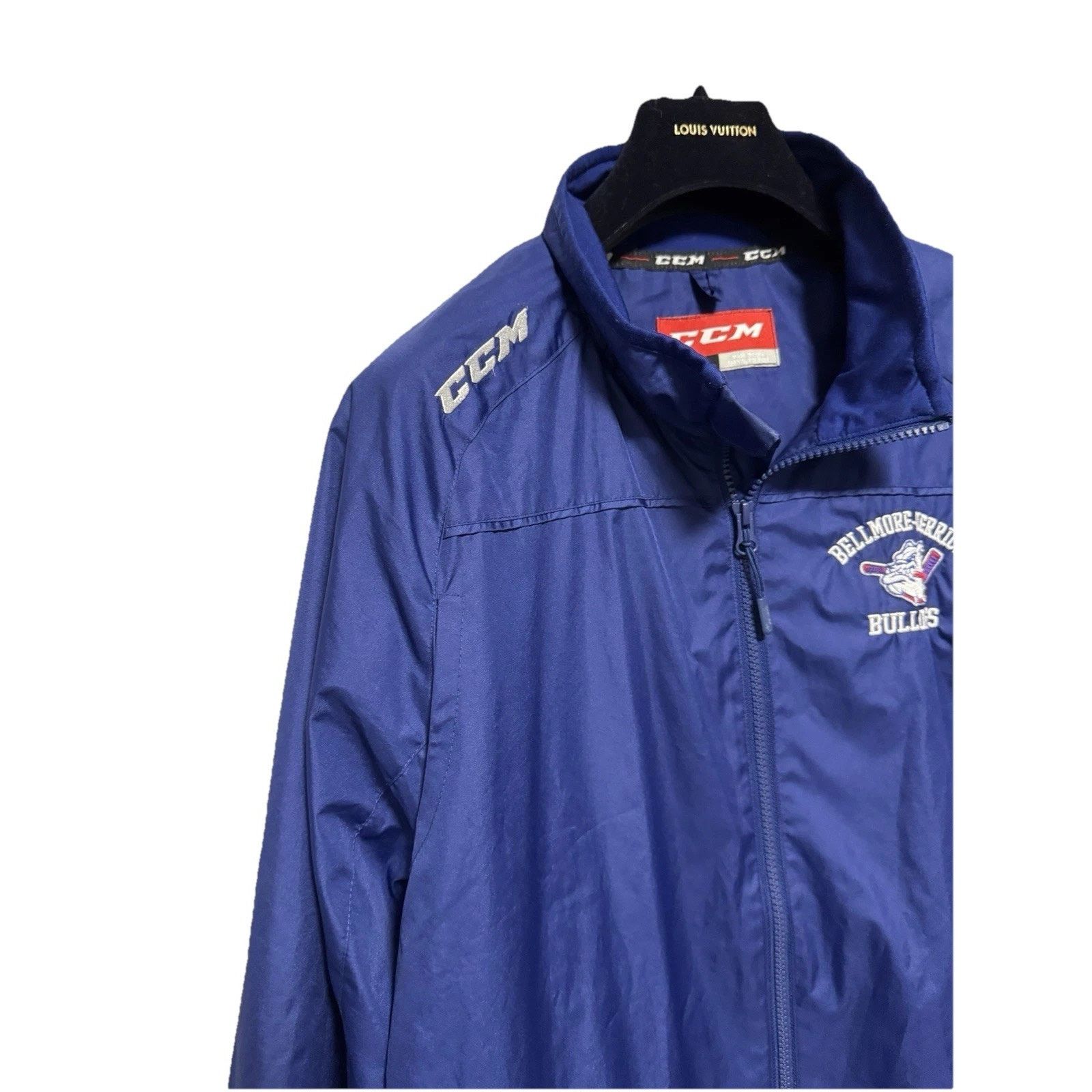 Ccm CCM Hockey Blue Windbreaker Jacket Size US L / EU 52-54 / 3 - 11 Thumbnail