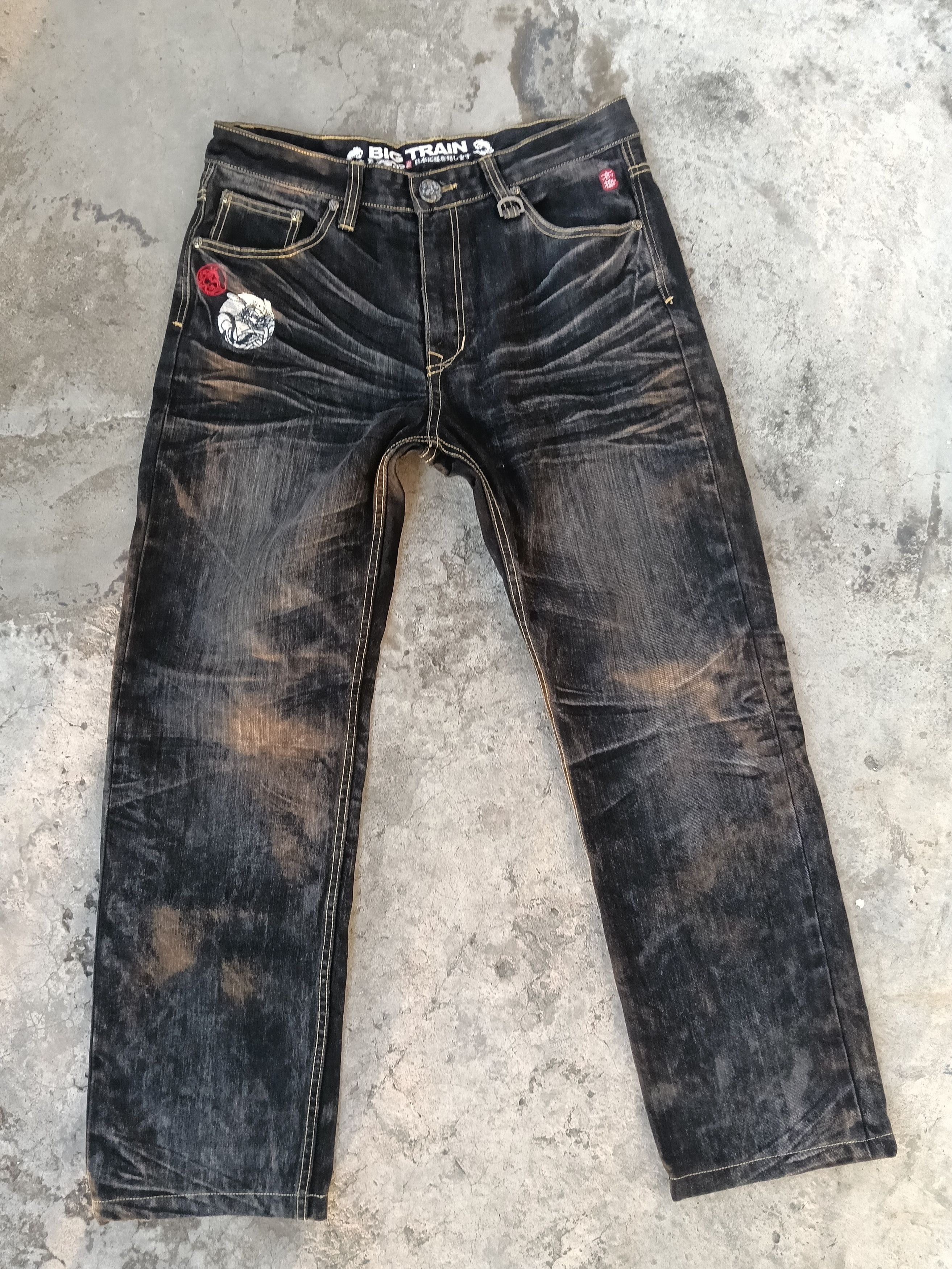 Japanese Brand Osaka Big Train Embroidered Denim Size US 34 / EU 50 - 2 Thumbnail
