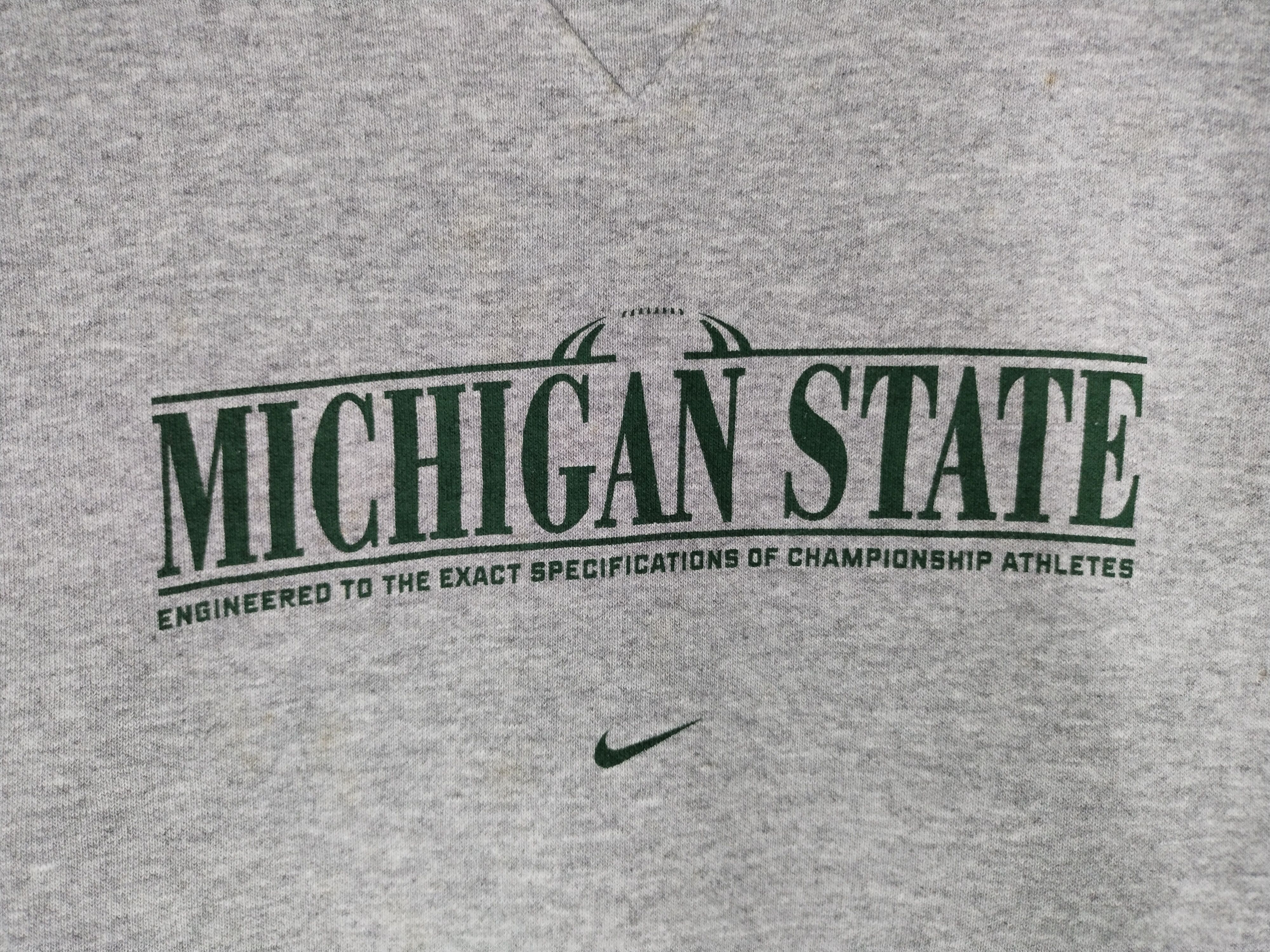 Nike × Vintage Vintage Nike Michigan State Senter Logo Sweatshirt Size US M / EU 48-50 / 2 - 4 Thumbnail