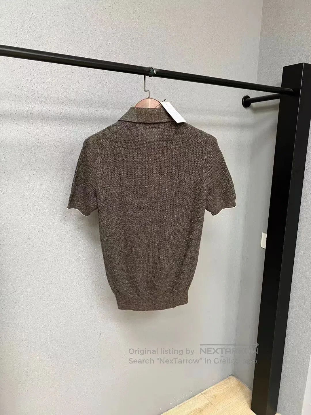 Brunello Cucinelli Brunello Cucinelli Cotton-Linen Knit Short-Sleeve. Size US M / EU 48-50 / 2 - 2 Thumbnail