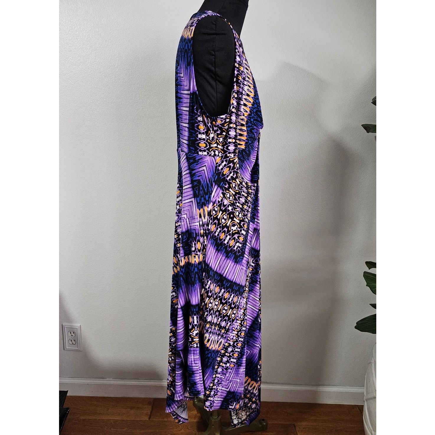 Chicos EUC Chico's Sleeveless Slinky Asymmetric Maxi Dress 3 XL 16 Size XL / US 12-14 / IT 48-50 - 3 Thumbnail