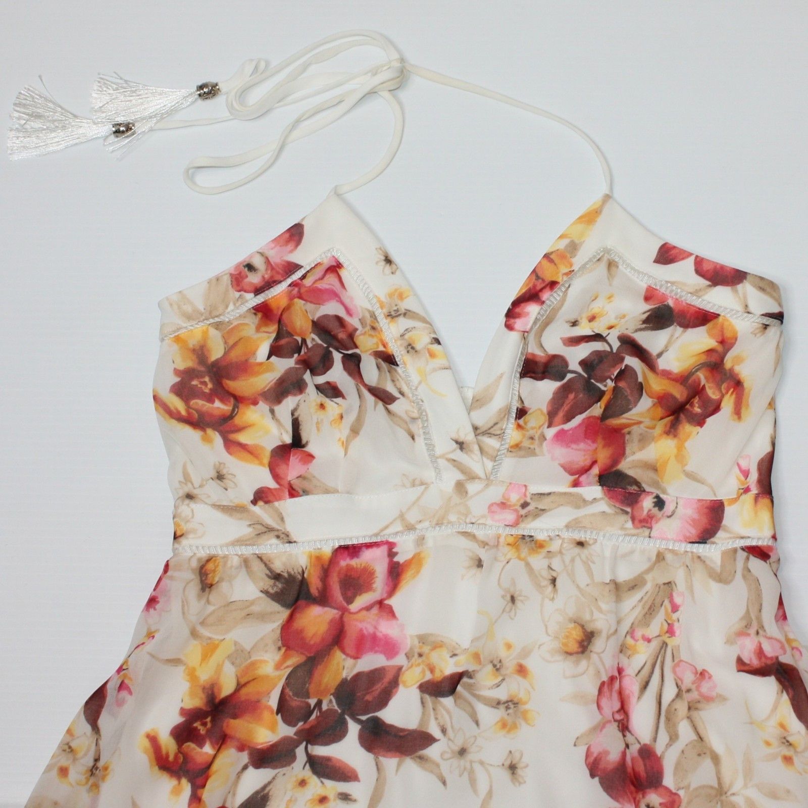 White House Black Market Halter Floral High-low Maxi Dress in size US 8 NWT $160 Size M / US 6-8 / IT 42-44 - 7 Thumbnail