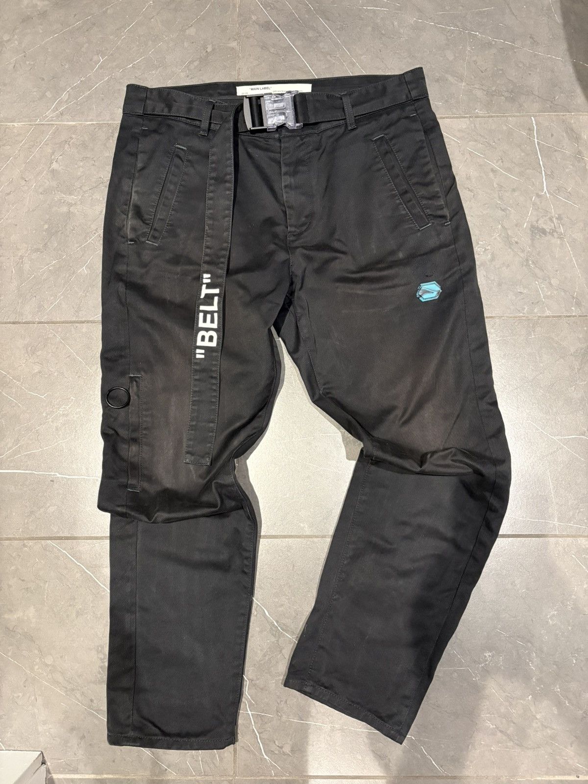 Off-White Off-White Black Pants w/ Belt Size US 32 / EU 48 - 1 Thumbnail