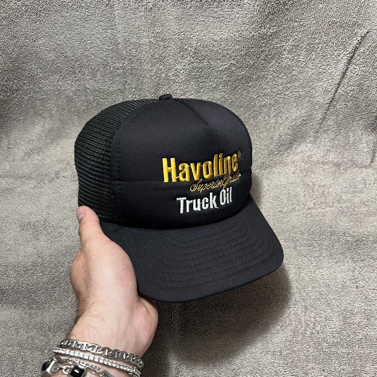 Vintage Vintage 80s Havoline Oil Mesh Trucker Hat SnapBack Logo Size ONE SIZE - 1 Thumbnail