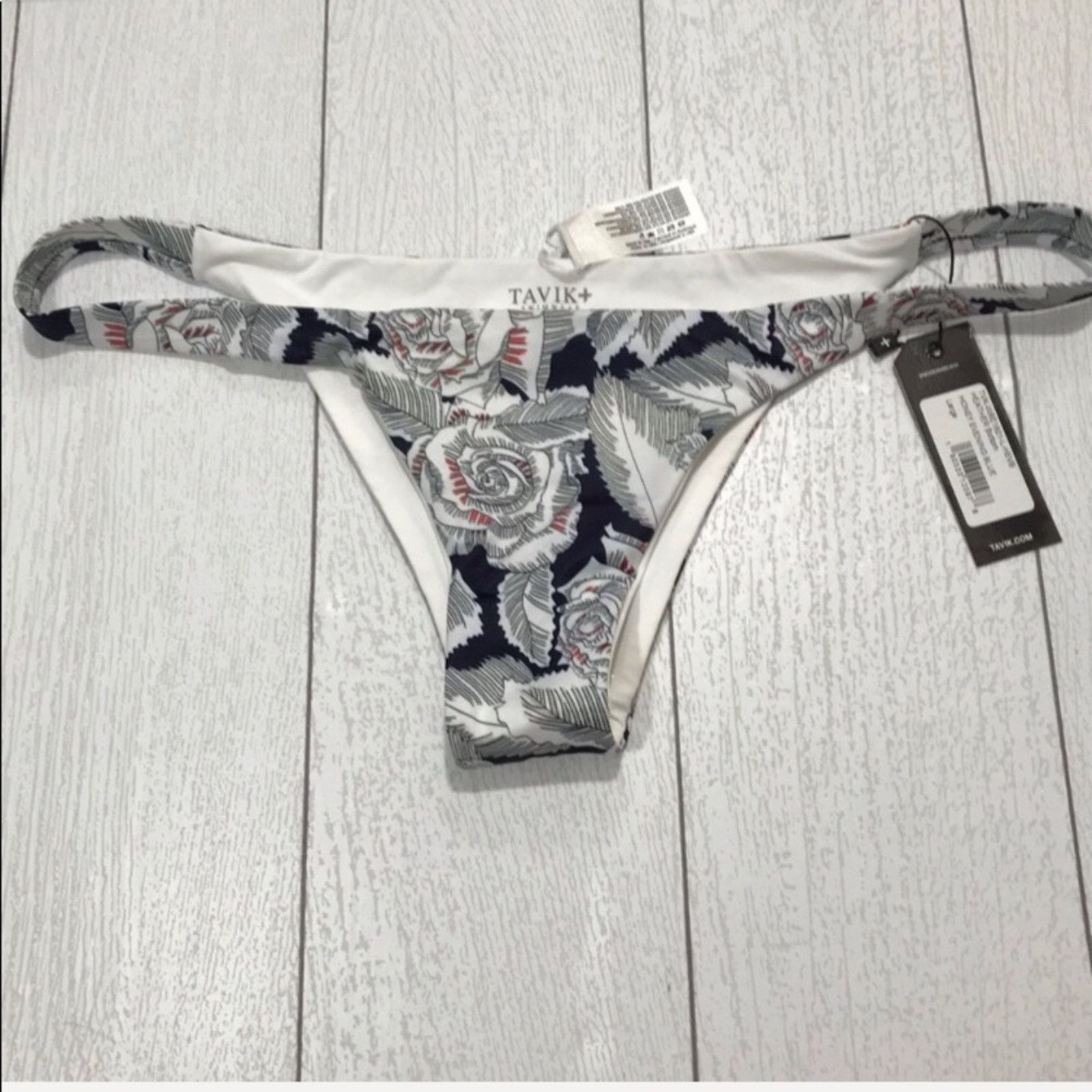 Tavik TAVIK Blue Floral Heather Bikini Bottom Size Large NWT Size ONE SIZE - 1 Thumbnail