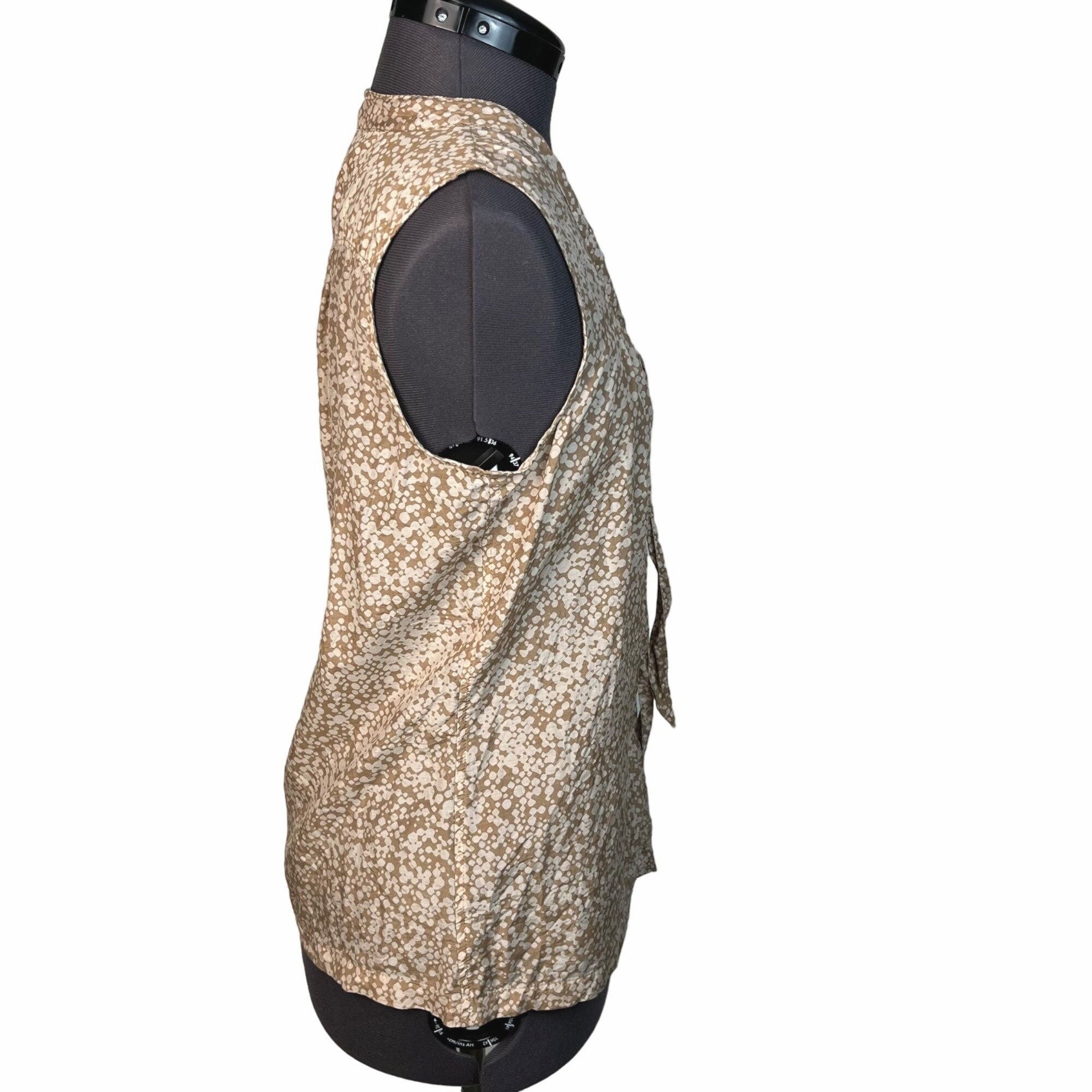 Gap Gap Women's Sleeveless Blouse Top V-Neck Silk Blend Tie-Fron Size S / US 4 / IT 40 - 6 Thumbnail