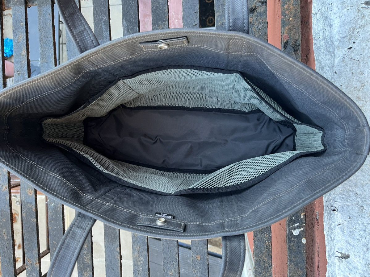 Porter Faded Coated Canvas Functional Boyfriend Tote Bag Size ONE SIZE - 7 Thumbnail