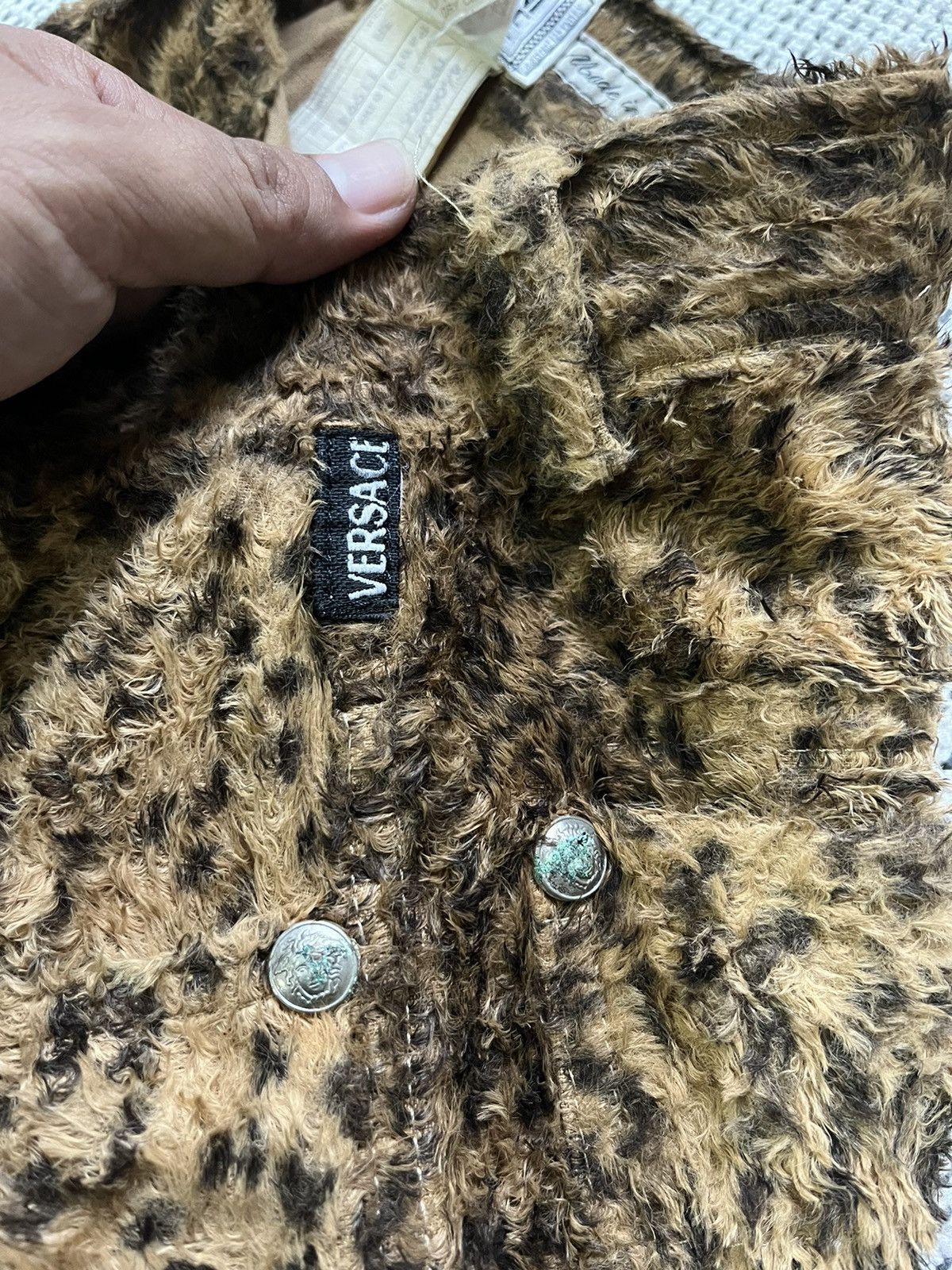 Versace Vintage Gianni Versace Faux fur leopard pants Size 26" / US 2 / IT 38 - 9 Thumbnail