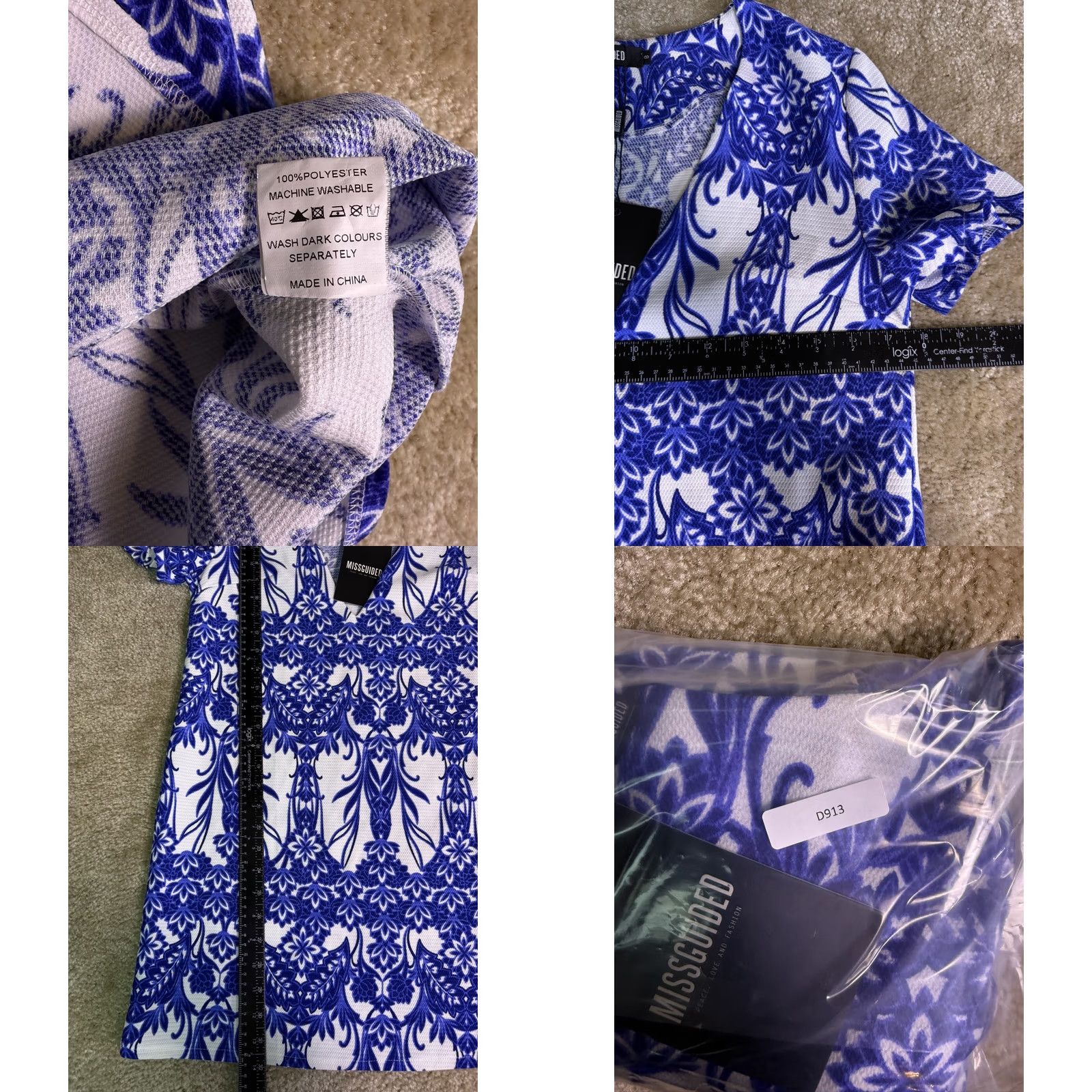 Missguided VINTAGE Missguided Blue White Floral Mini Dress Size 4 Boho 70s Womens Size S / US 4 / IT 40 - 8 Thumbnail