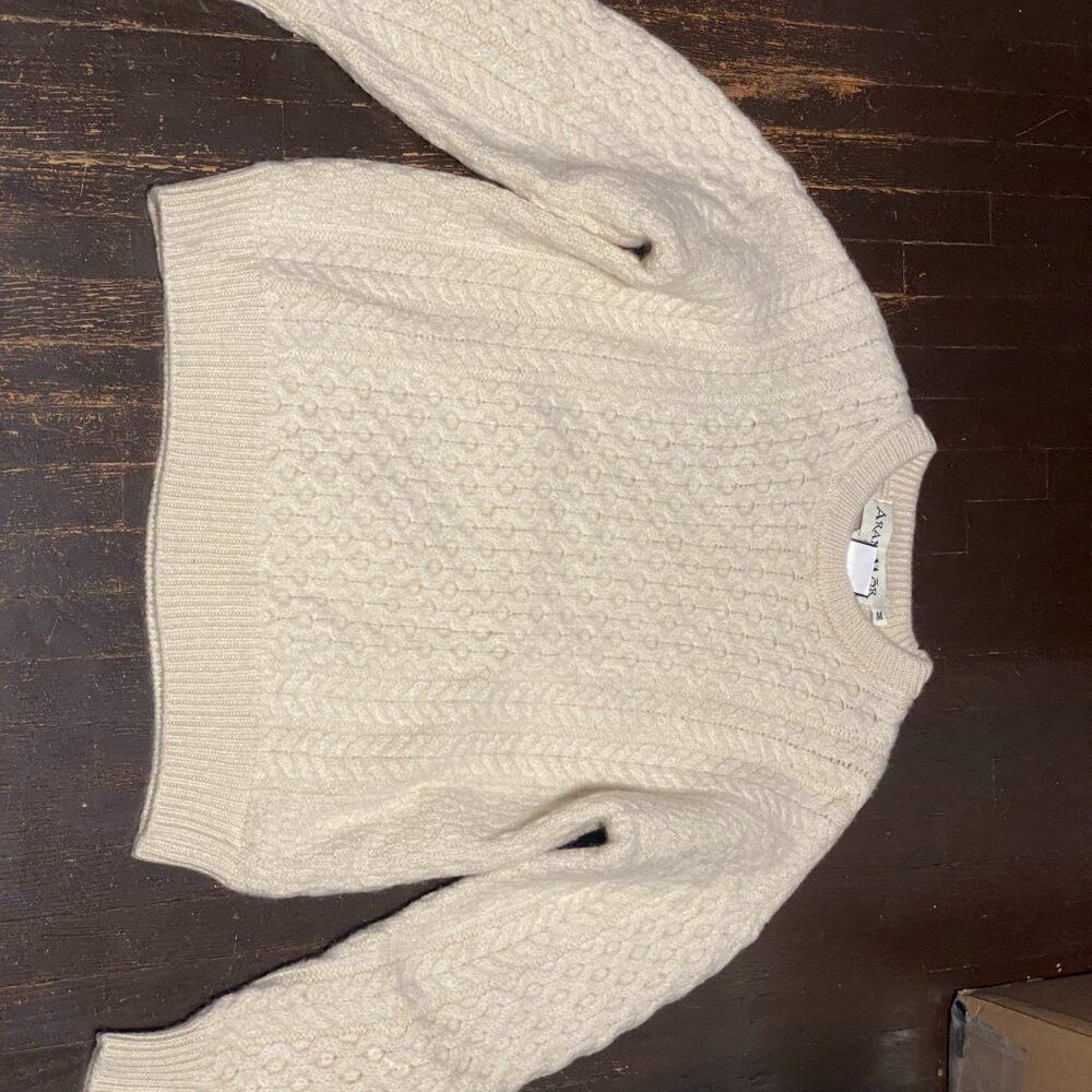 Other Vintage Aran Mor 100% Merino Wool Cable Knit Sweater White Size US M / EU 48-50 / 2 - 8 Thumbnail