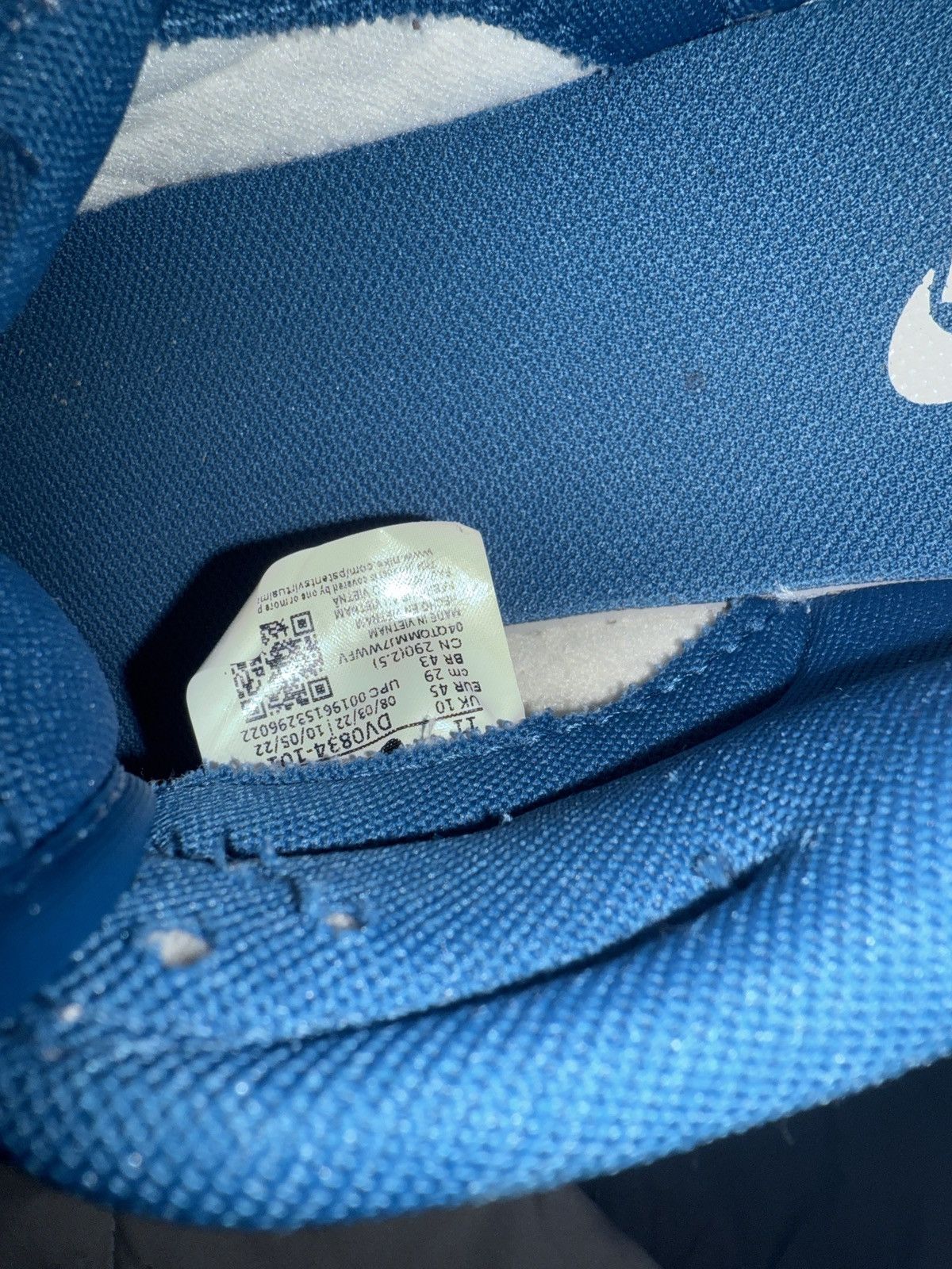Nike Blue and White Nike Dunks Size US 11 / EU 44 - 6 Thumbnail