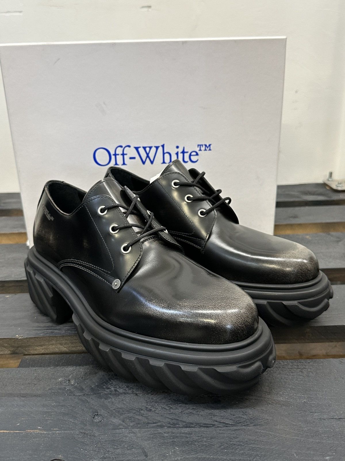 Off-White Exploration Derby Anthracite. Sz 43 Size US 10 / EU 43 - 1 Thumbnail