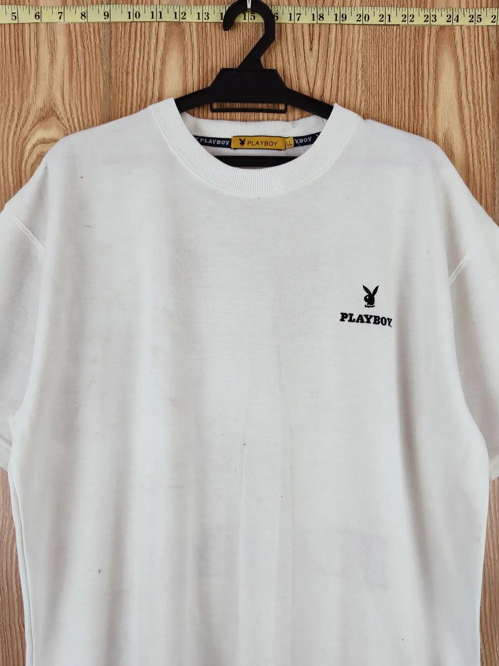 Playboy Playboy vintage White Short Sleeve T-shirts #W590 Size US L / EU 52-54 / 3 - 9 Thumbnail
