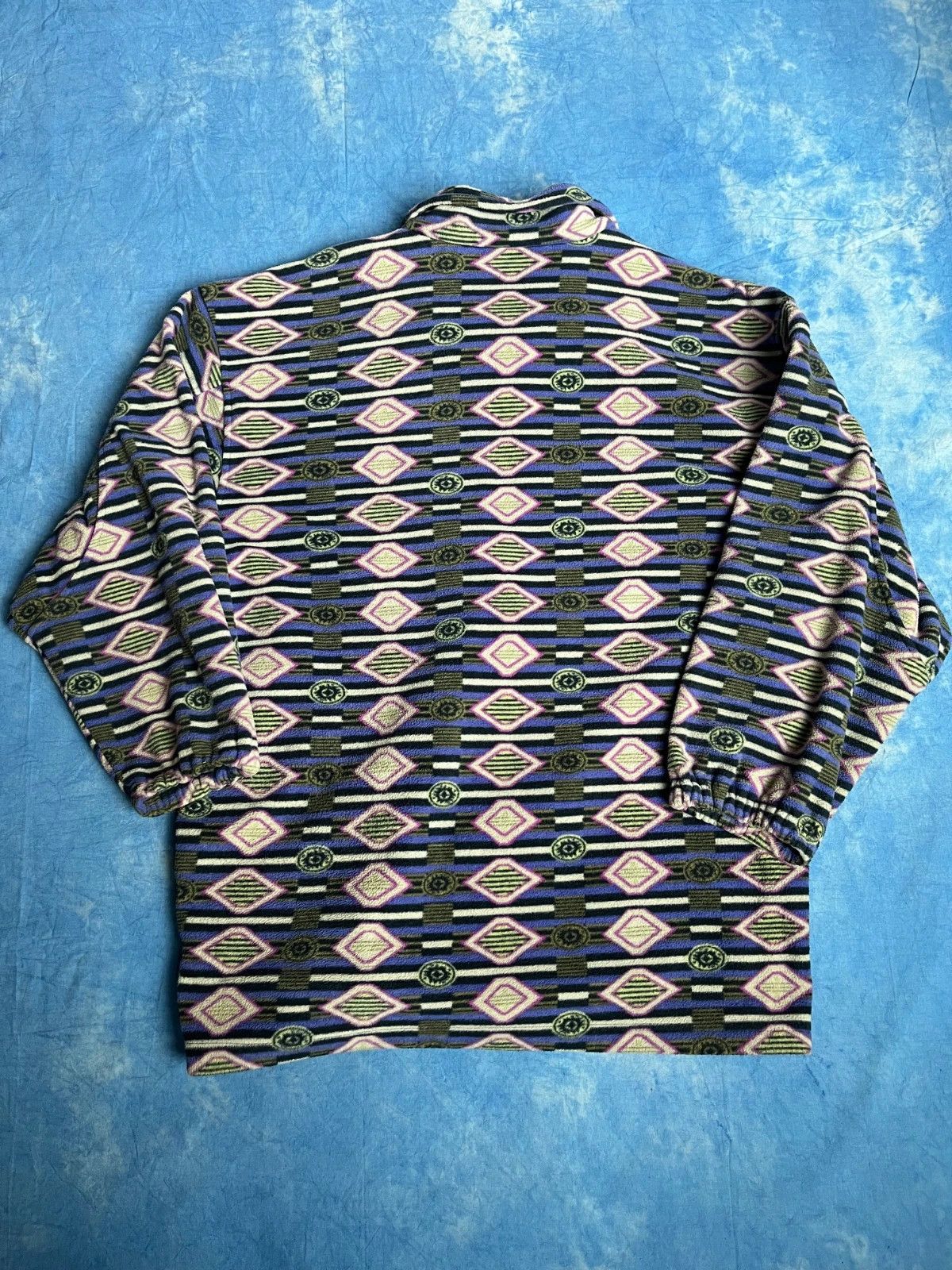 Adidas Vintage 90s Adidas Synchilla Multicolour Fleece RARE Size US M / EU 48-50 / 2 - 2 Thumbnail