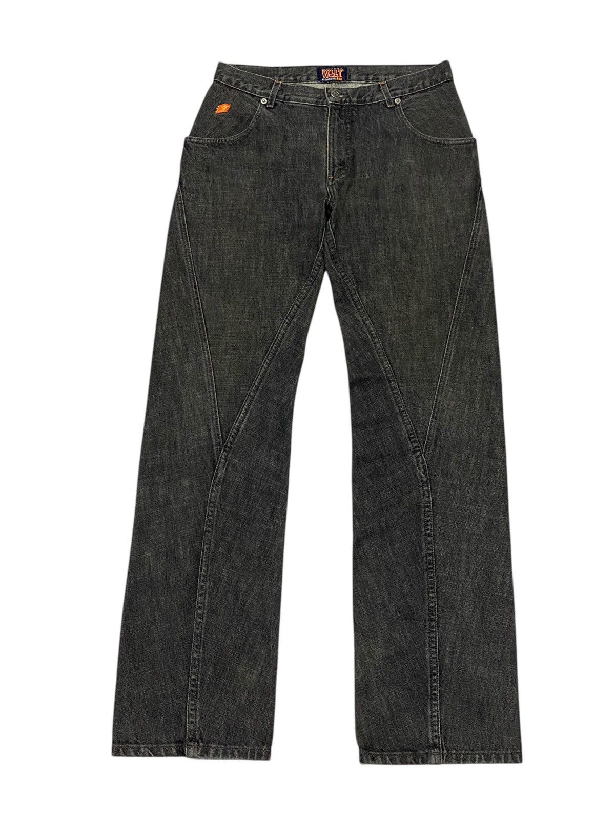 W&LT W&LT Walter Van Beirendonck Spiral Cut Denim Pants Size US 30 / EU 46 - 2 Thumbnail
