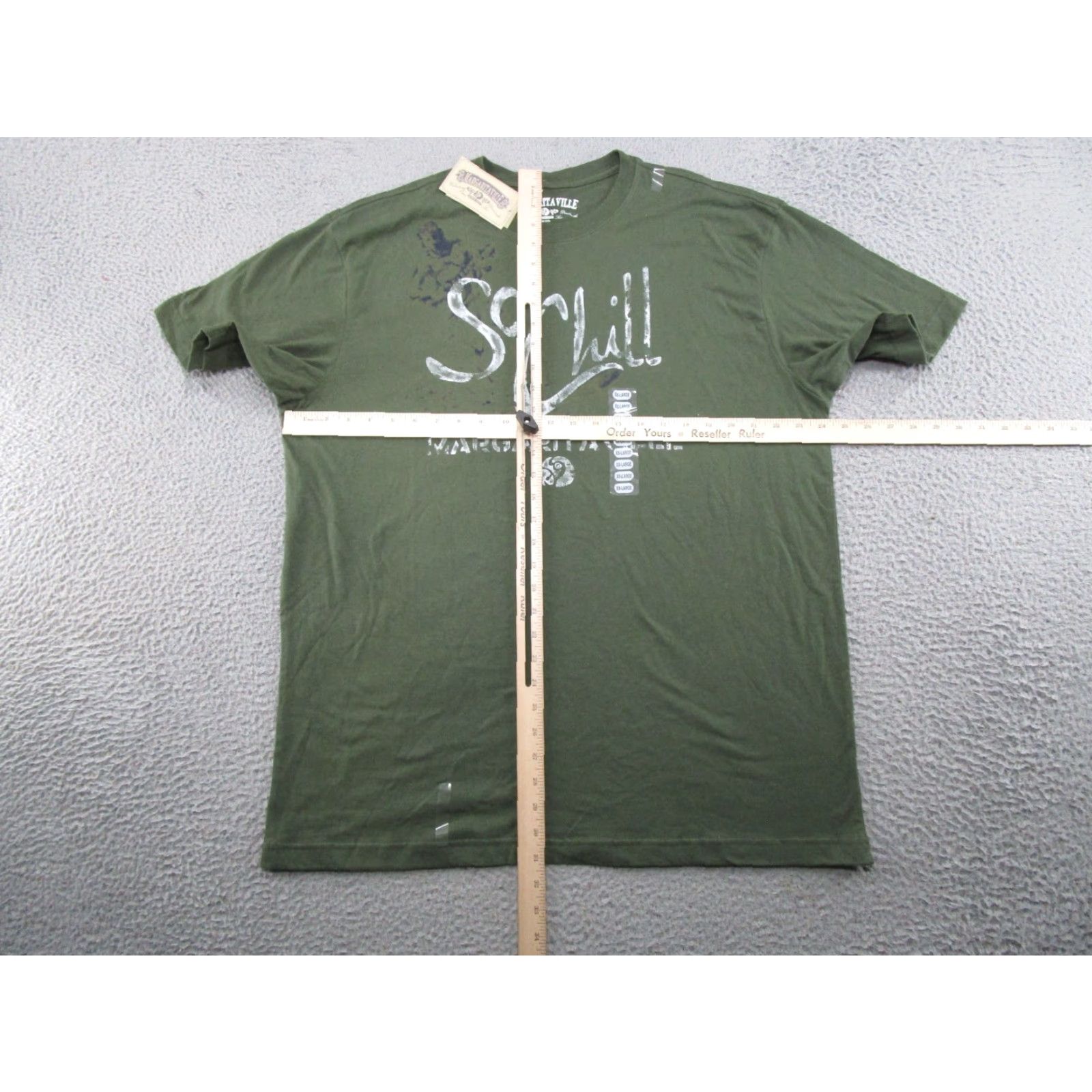 Vintage Margaritaville T-Shirt Mens Size 2XL So Chill Graphic Beach Crew Neck Short Sleeve Green 100% Cotton Size US XXL / EU 58 / 5 - 5 Thumbnail