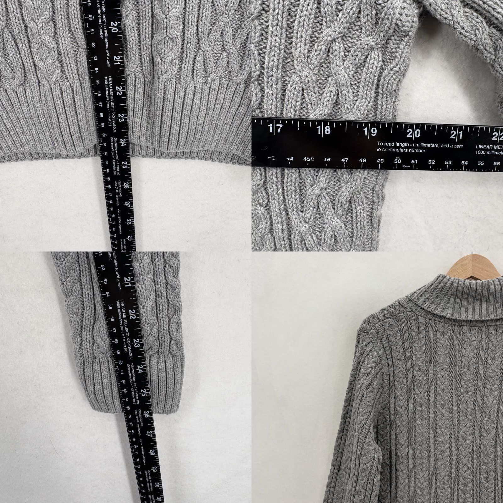 Croft & Barrow Croft & Barrow Sweater Womens XL Gray Cable Knit Shawl Collar Pullover Cozy NWT Size XL / US 12-14 / IT 48-50 - 8 Thumbnail
