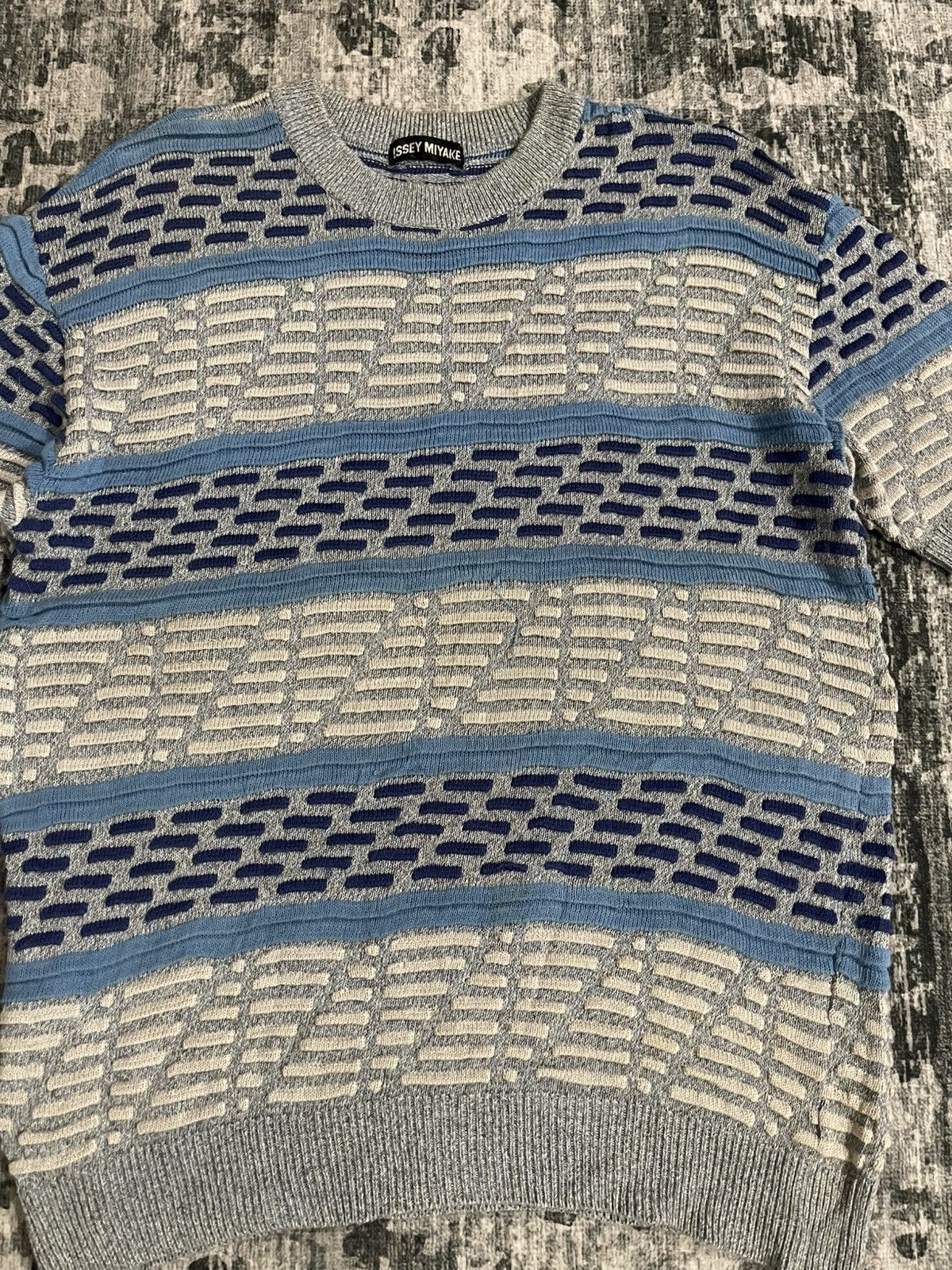 Issey Miyake Issey Miyake Short Sleeve Knit Size US L / EU 52-54 / 3 - 5 Thumbnail