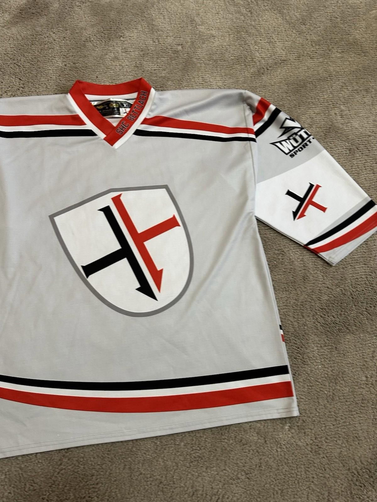 Designer Hockey Jersey 53 SHC Bettlach Trikot Shirt #71 WEIBEL Jersey Size US XL / EU 56 / 4 - 3 Thumbnail