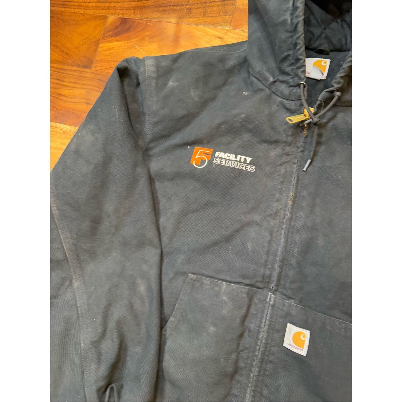 Carhartt Size XXL - Carhartt J140 BLK Black USA Made Full Zip Hooded Jacket Embroidered Size US XXL / EU 58 / 5 - 5 Thumbnail